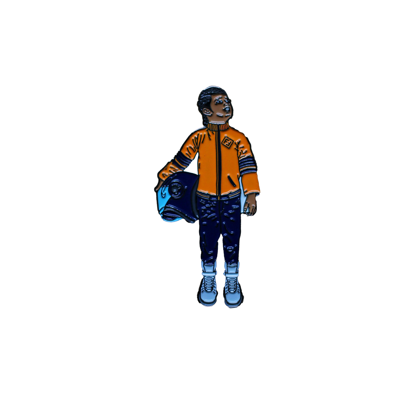 Black Boy Fly Enamel Pin
