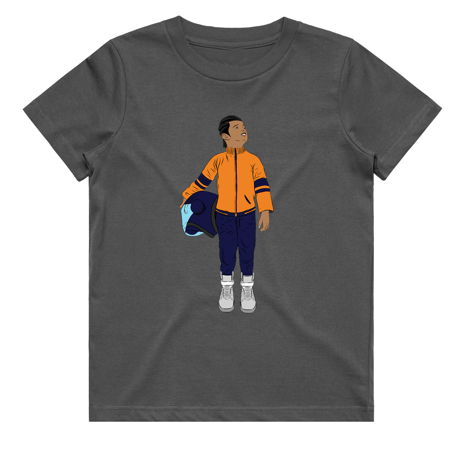 Black Boy Fly Kids T-Shirt