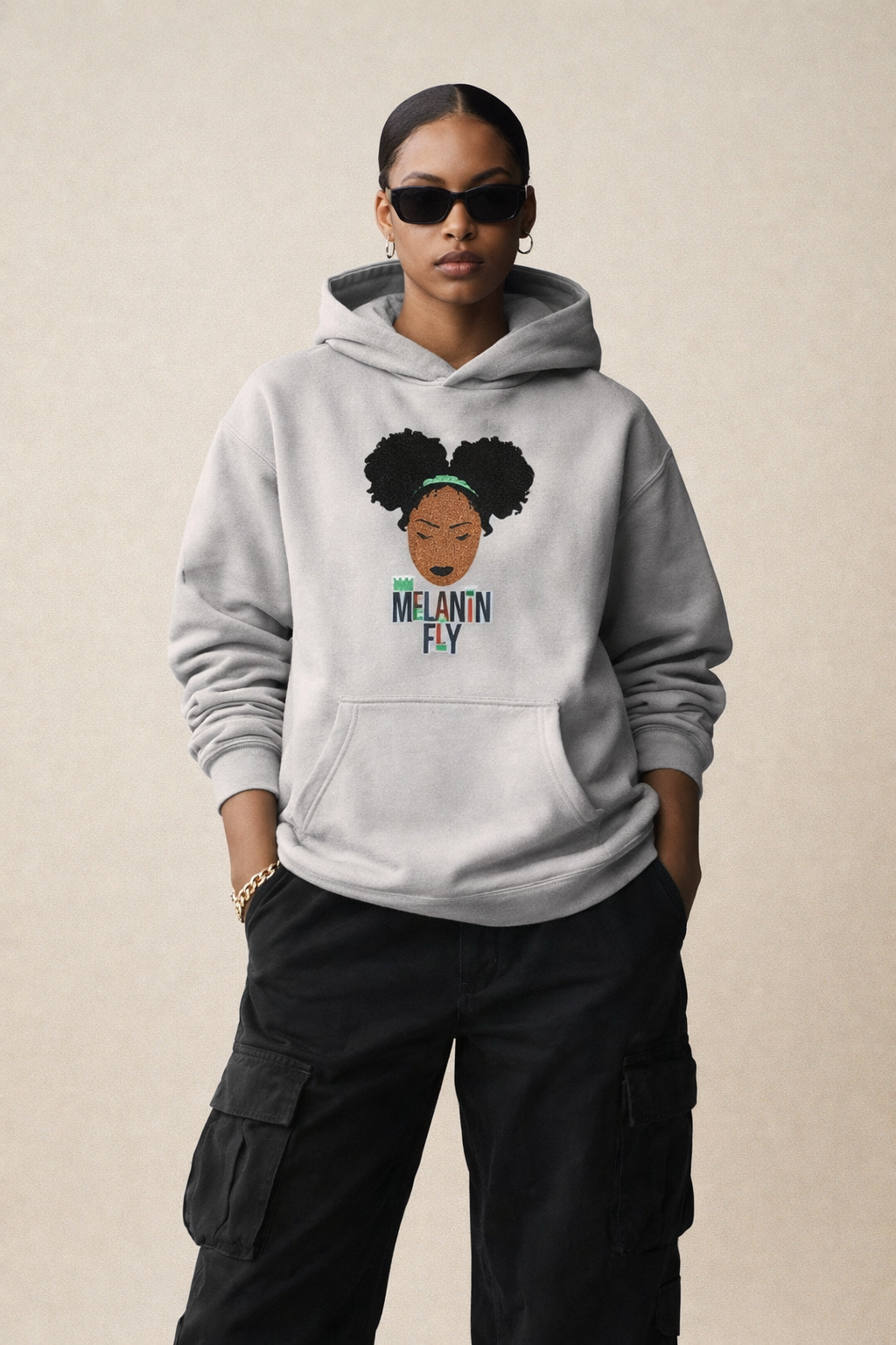 Melanin Fly Chenille Patch W/O's Pullover
