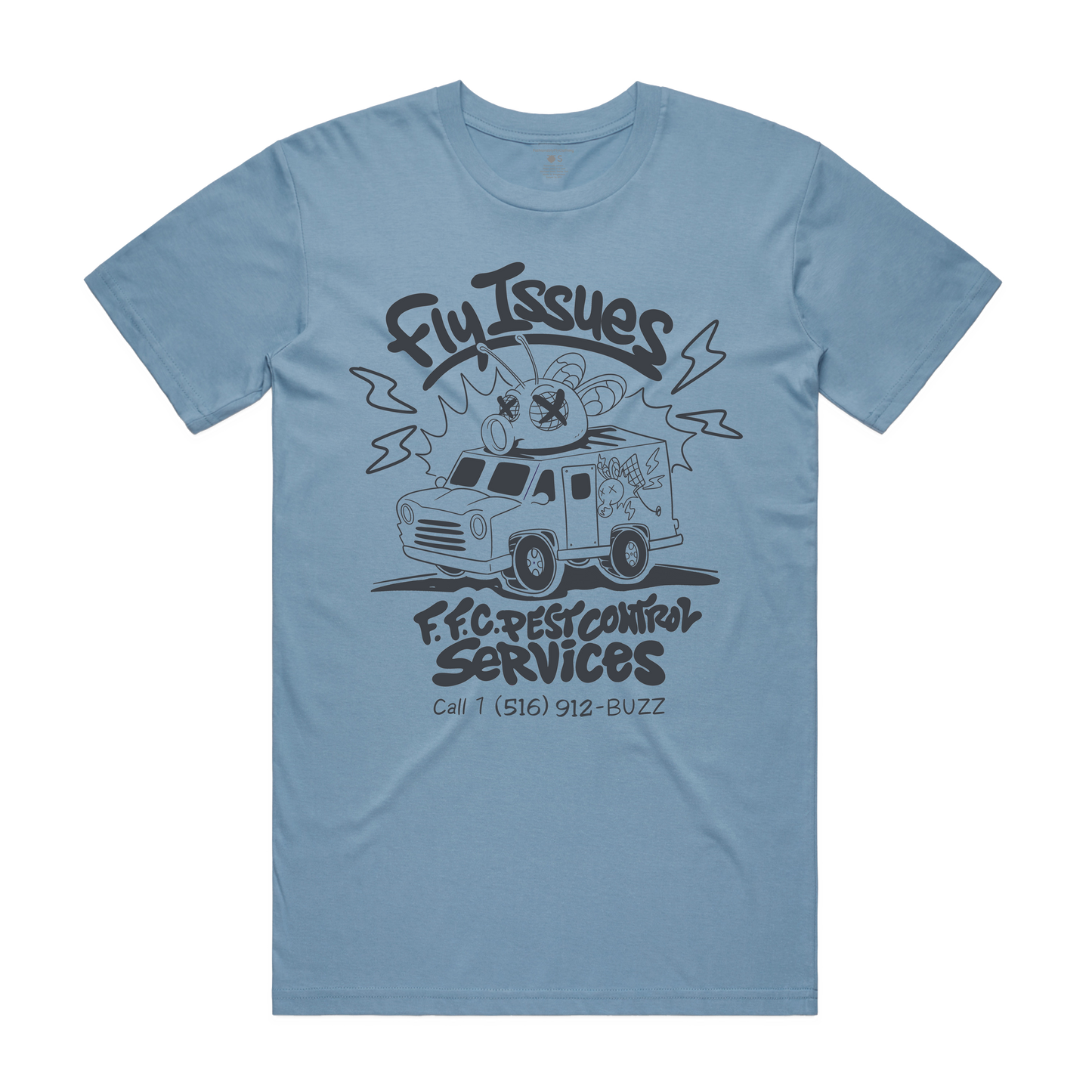 Fly Issues T-Shirt - Carolina Blue