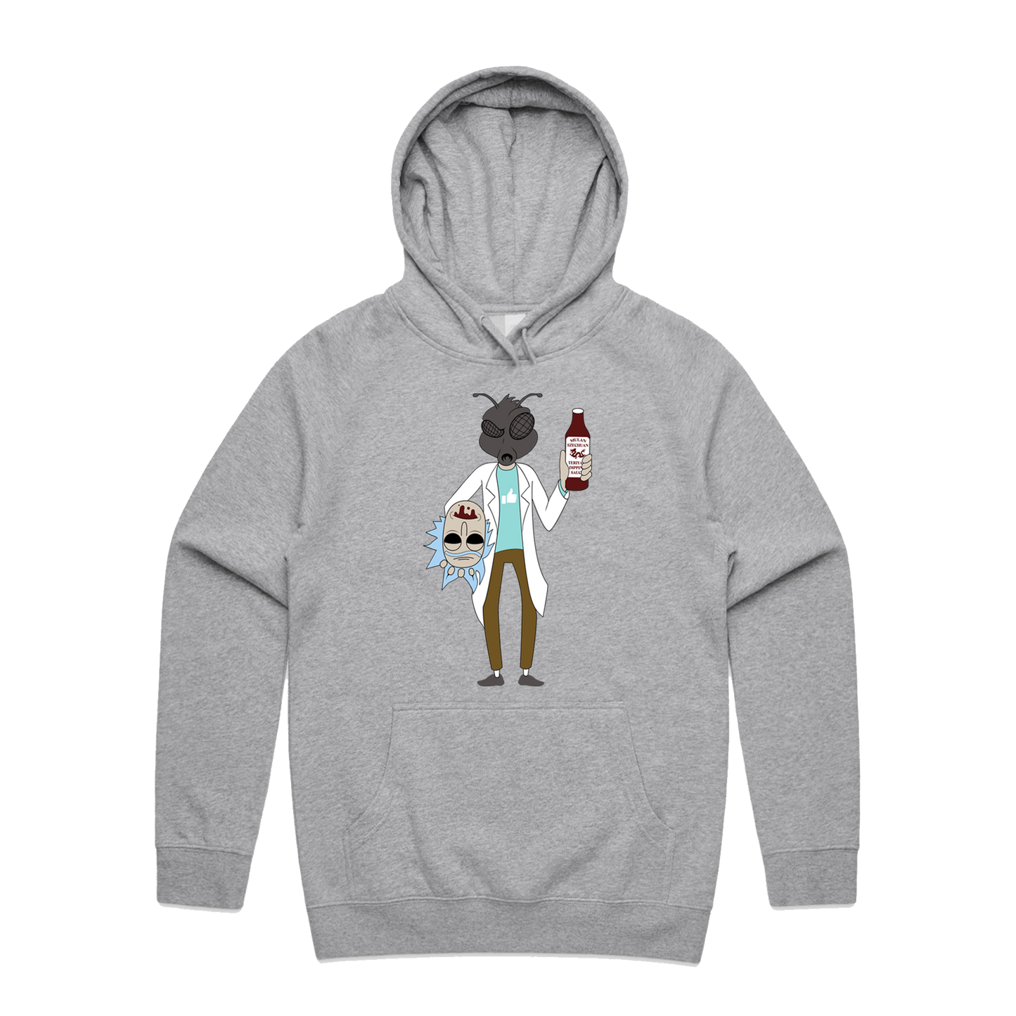 Fly Rick Unisex Pullover - Heather Grey
