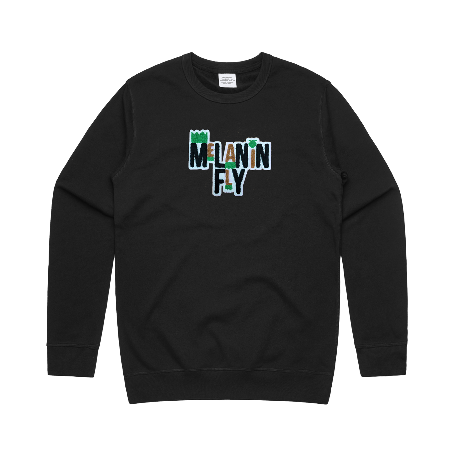 Melanin Fly Words Chenille Patch Unisex Sweatshirt
