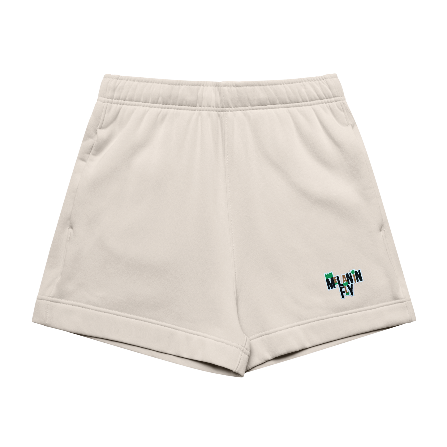 Melanin Fly Words Patch WO'S Track Shorts