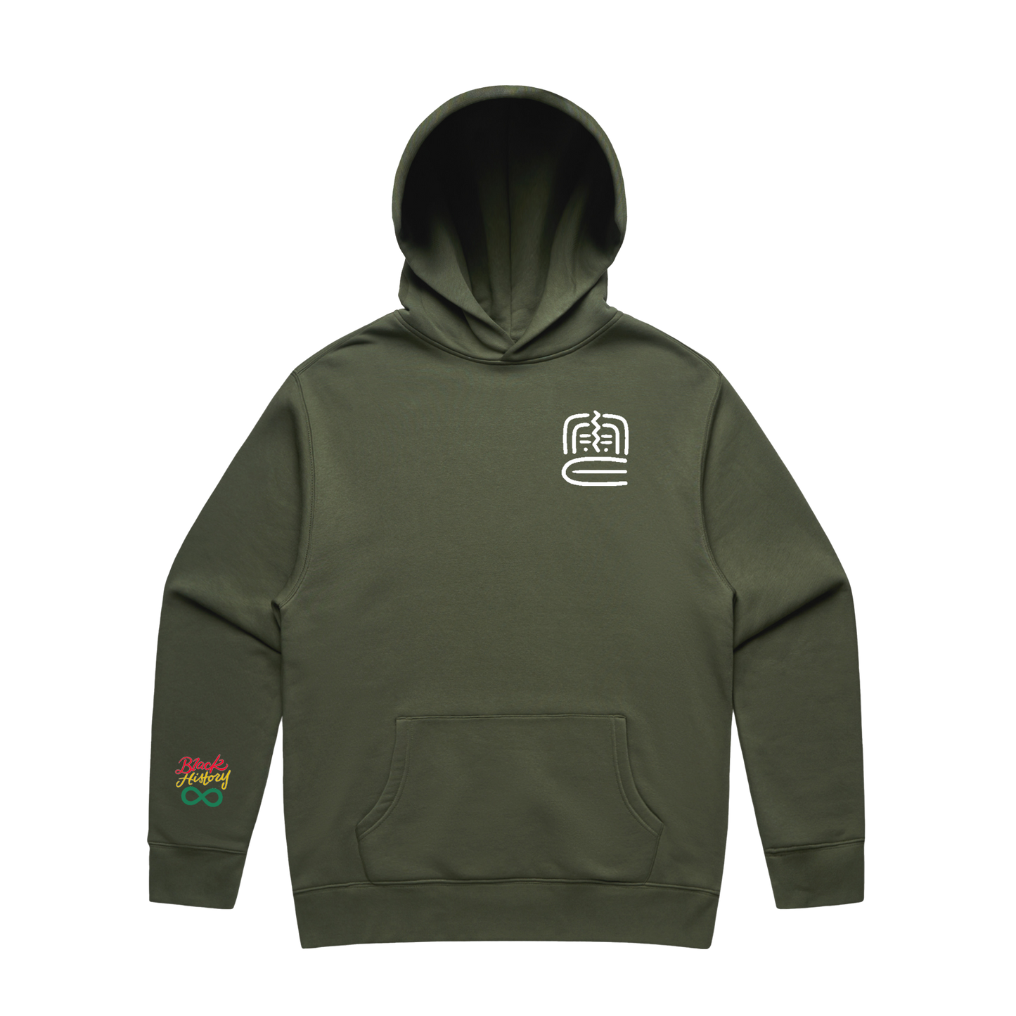 Tribal Mask Unisex Pullover- Alpine Green