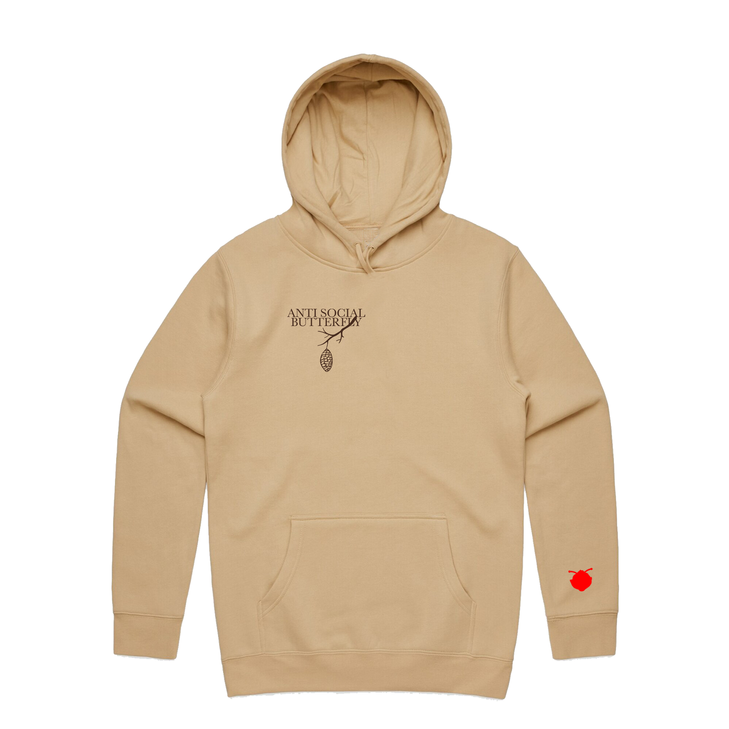 Anti Social Butterfly Unisex Pullover - Sandstone