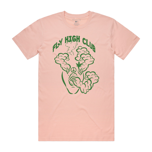 Fly High Club Unisex T-Shirt - Pale Pink
