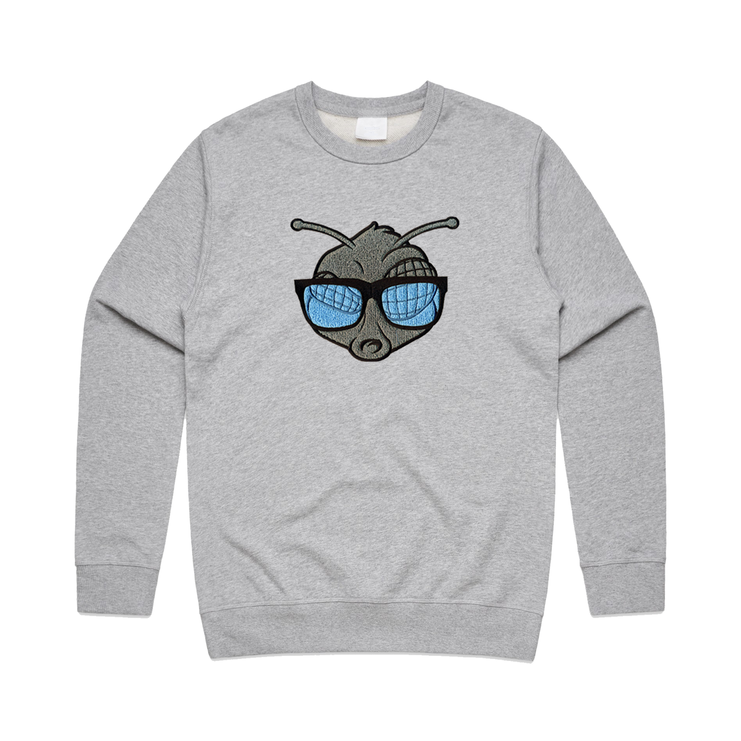 H.F.I.C Chenille Patch Unisex Sweatshirt - Heather Grey