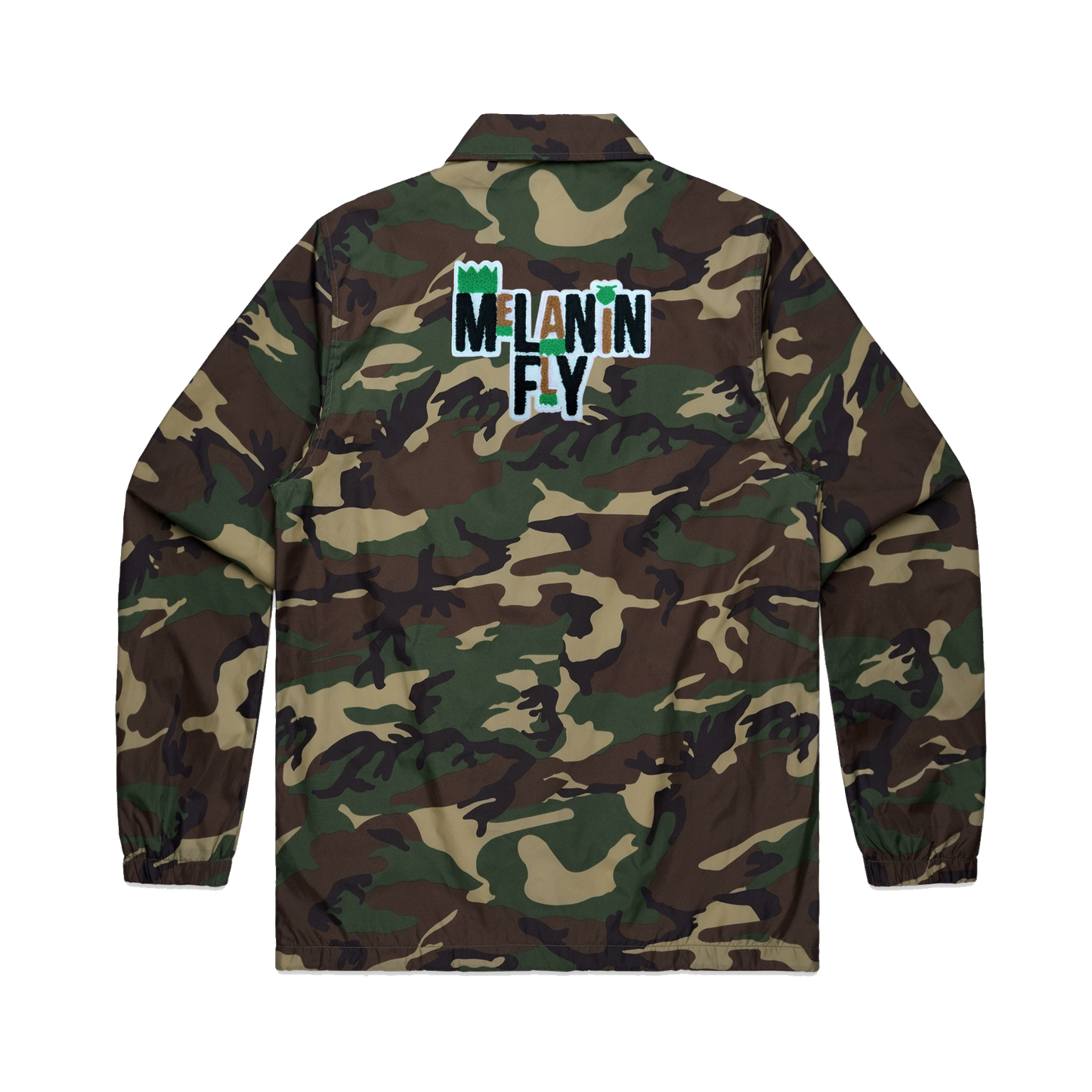 Melanin Fly Unisex Coach Jacket - Camo