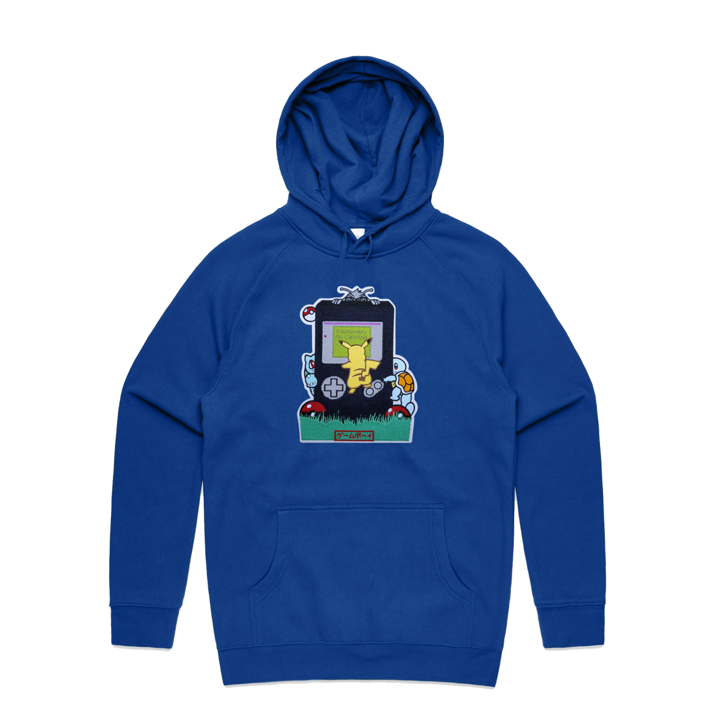 Retro Chenille Patch Unisex Pullover - Royal Blue