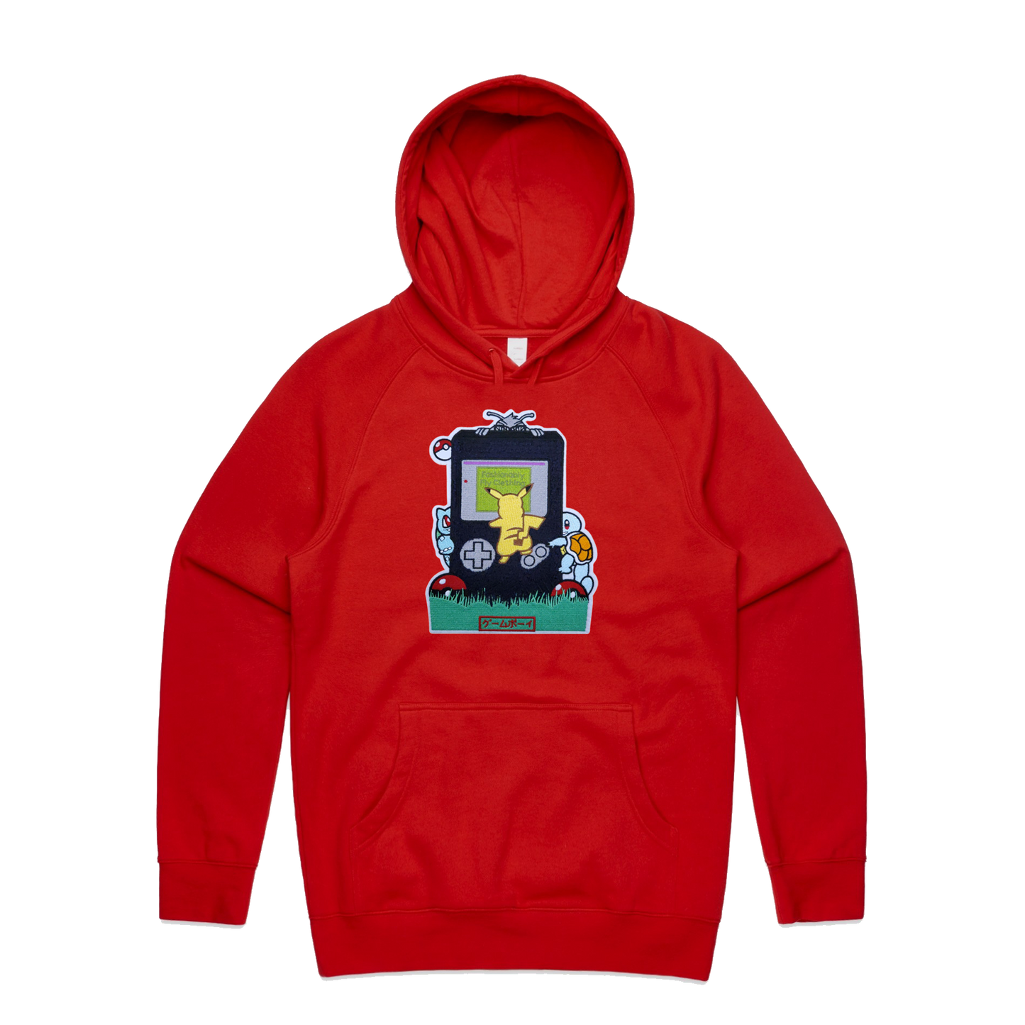 Retro Chenille Patch Unisex Pullover - Fire Red