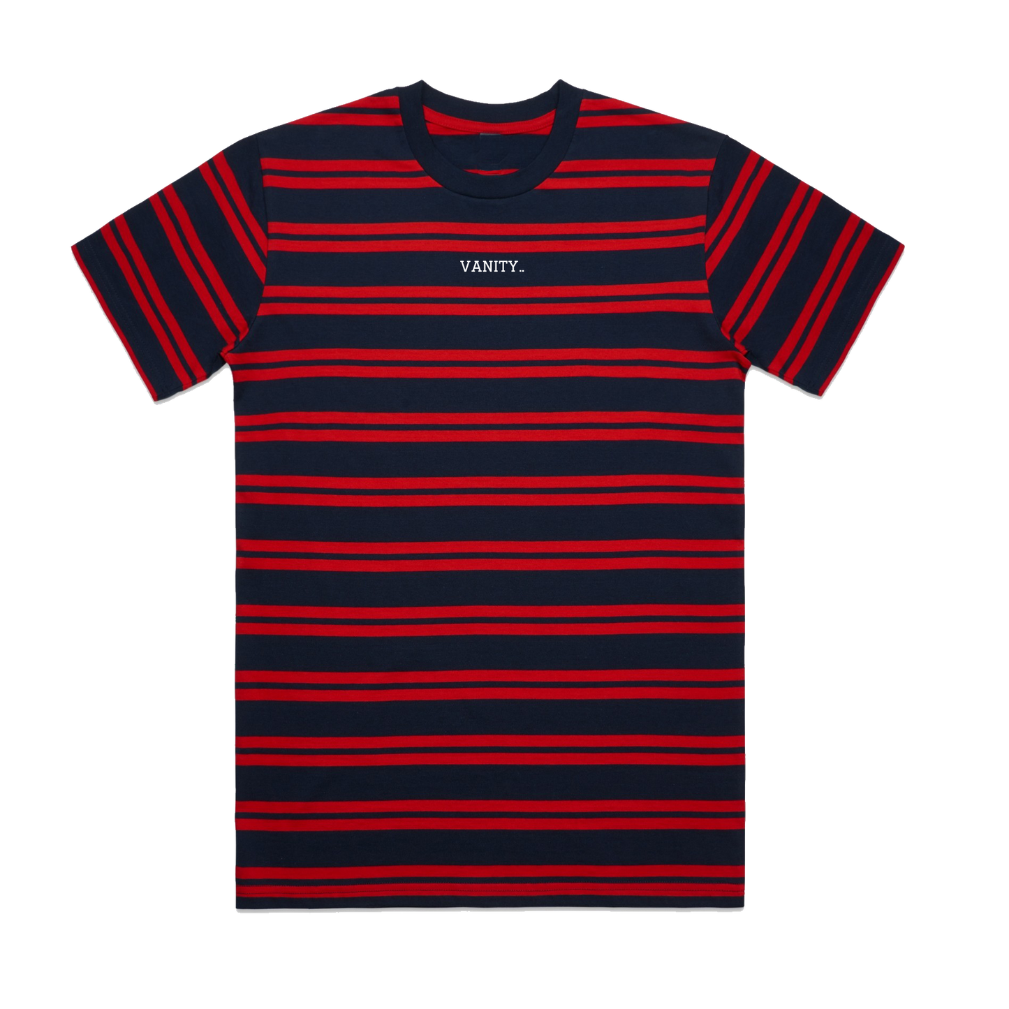 Vanity.. Stripe Tee - Navy/Red
