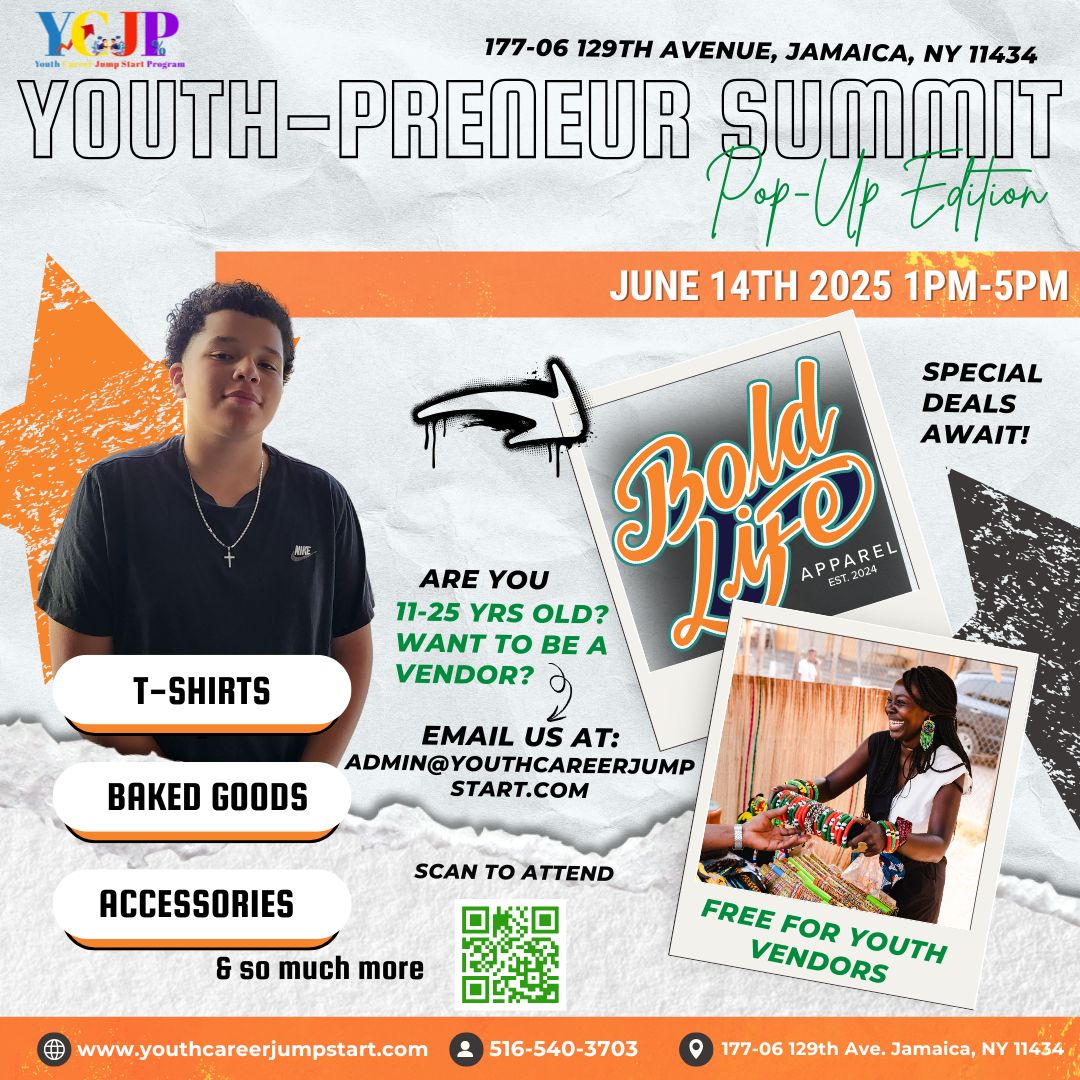 Youth Career Jumpstart Program Inc. Presents Youth-Preneur Summit: Pop Up Edition