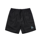FFC Embroidered Patch Beach Shorts - Black