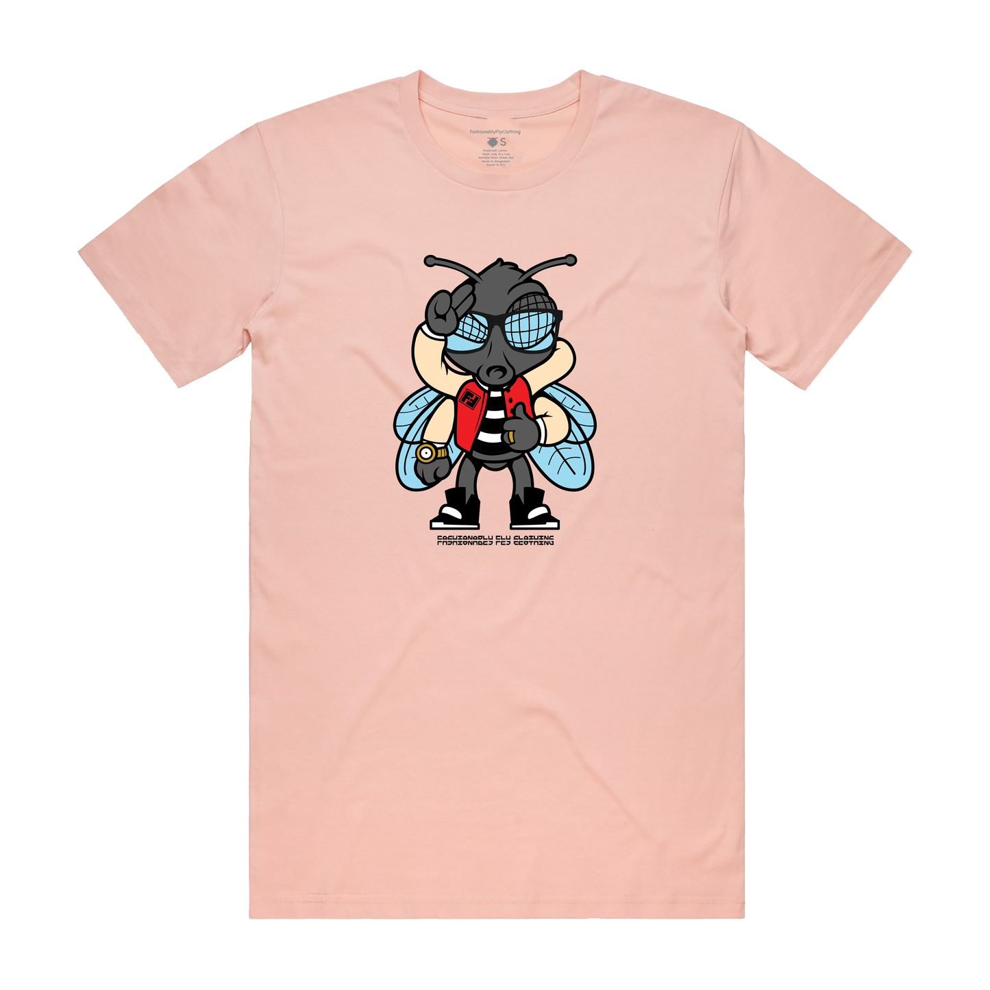Fly Guy Unisex T-Shirt - Pale Pink