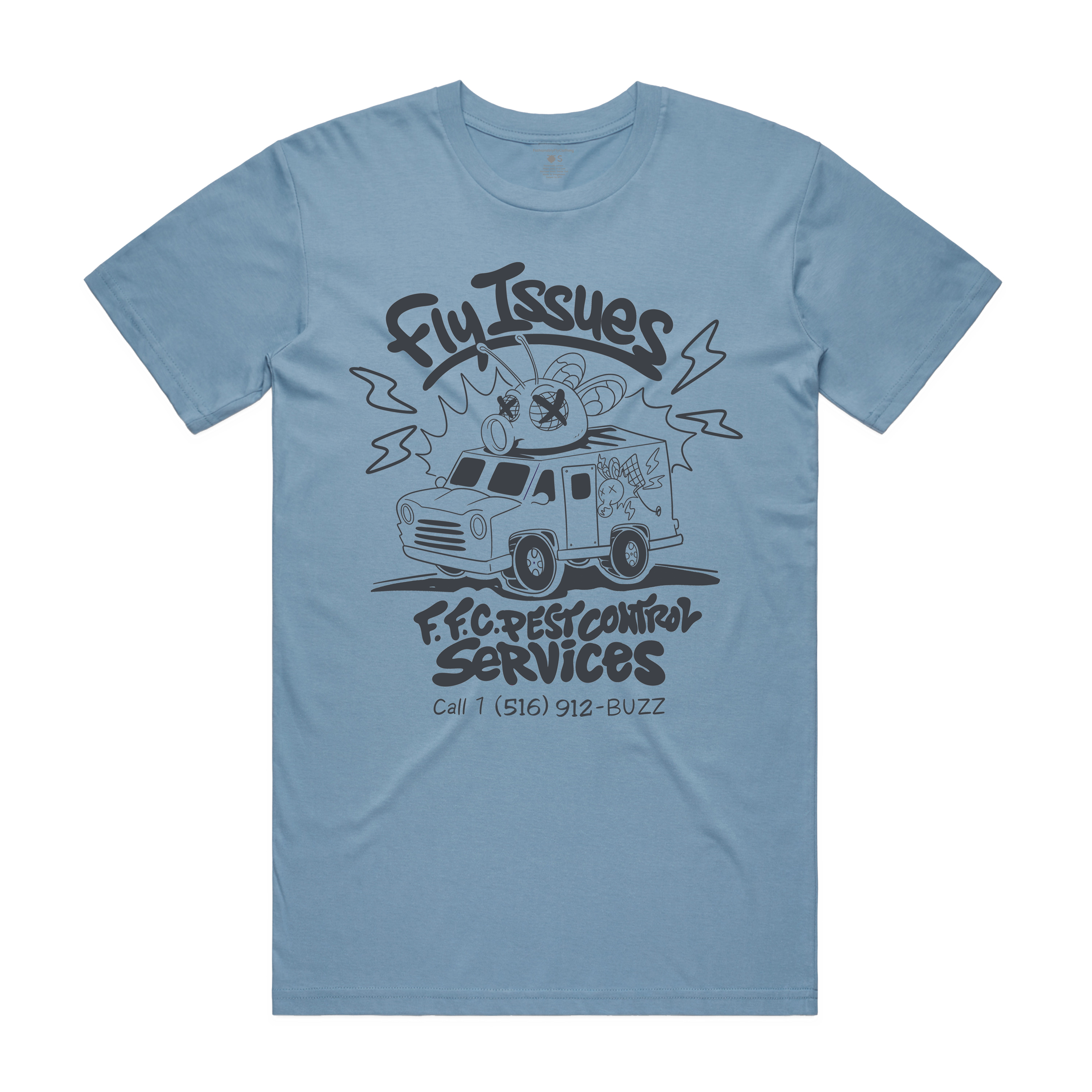 Fly Issues T-Shirt - Carolina Blue