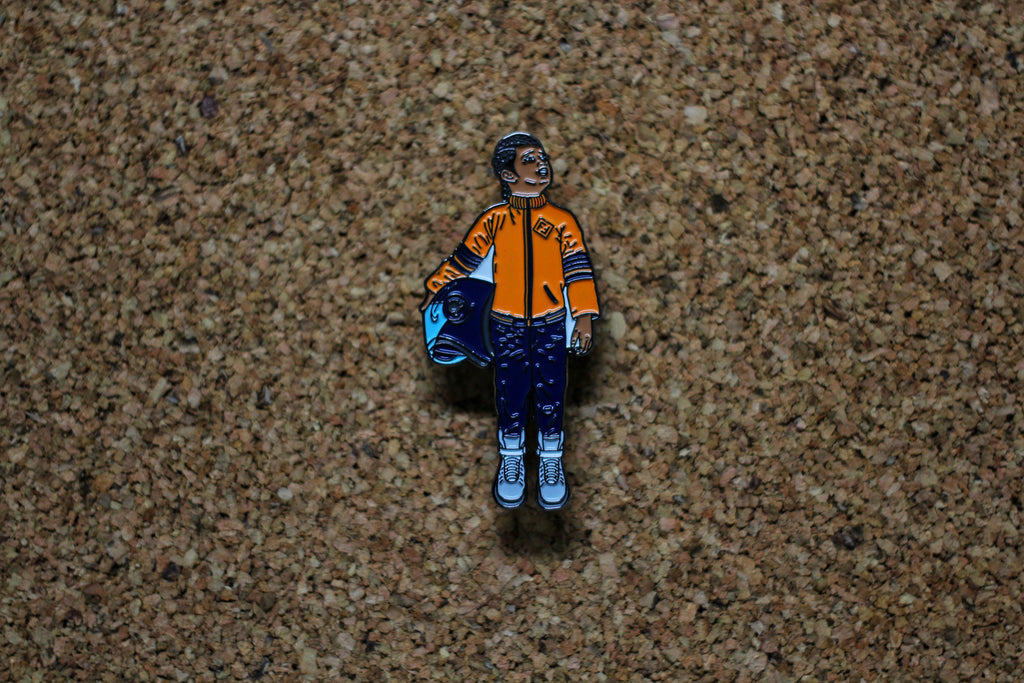 Black Boy Fly Enamel Pin