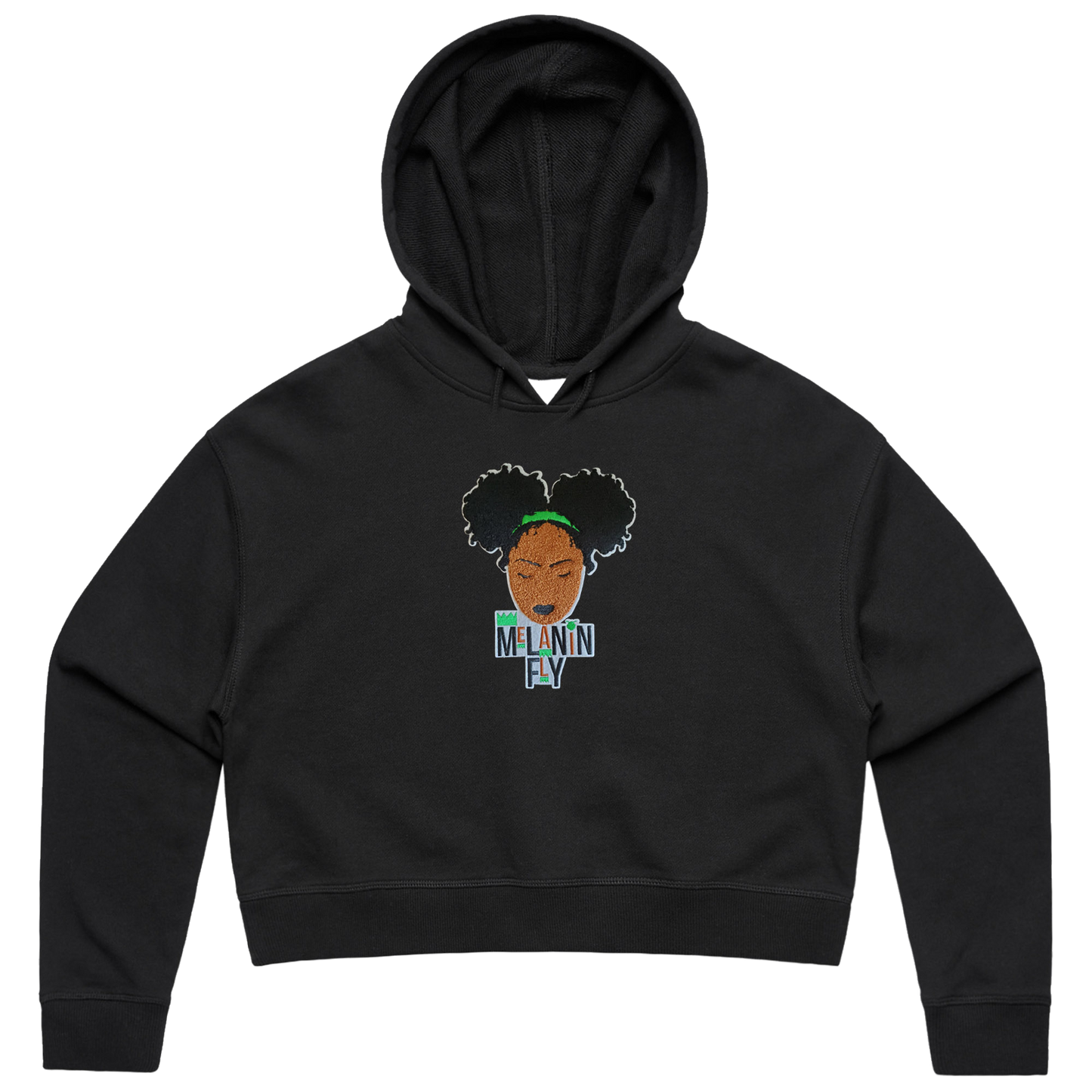 Melanin Fly Chenille Patch W/O's Crop Pullover