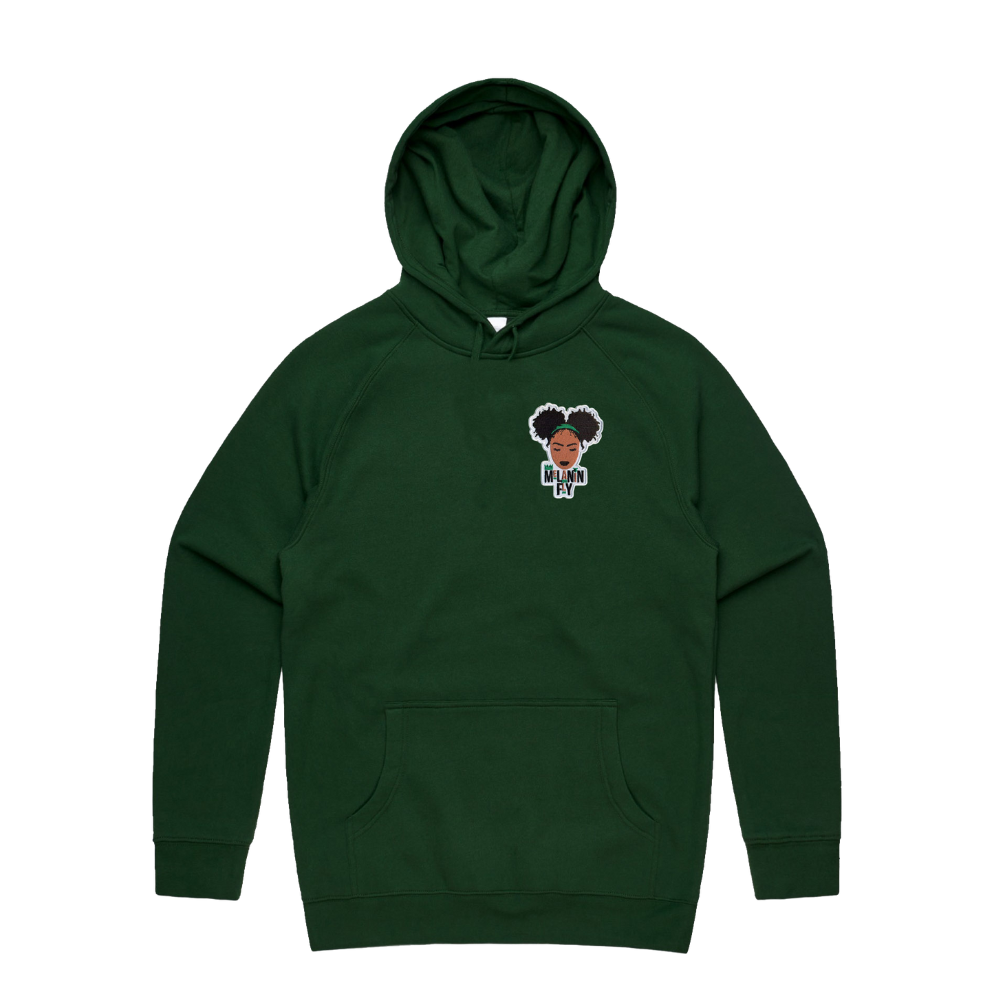 Melanin Fly Patch Unisex Pullover - Forest Green