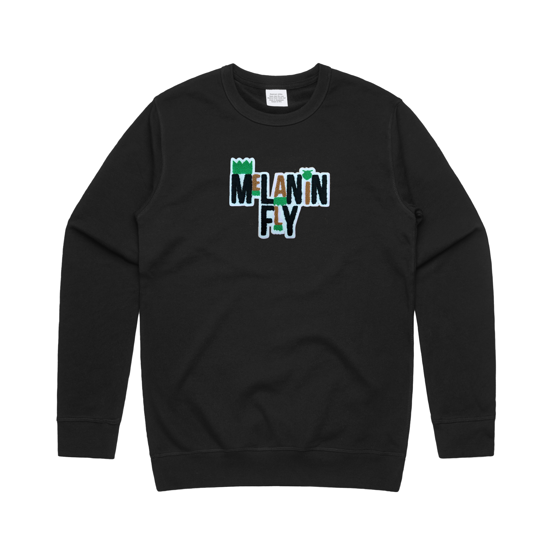Melanin Fly Words Chenille Patch Unisex Sweatshirt