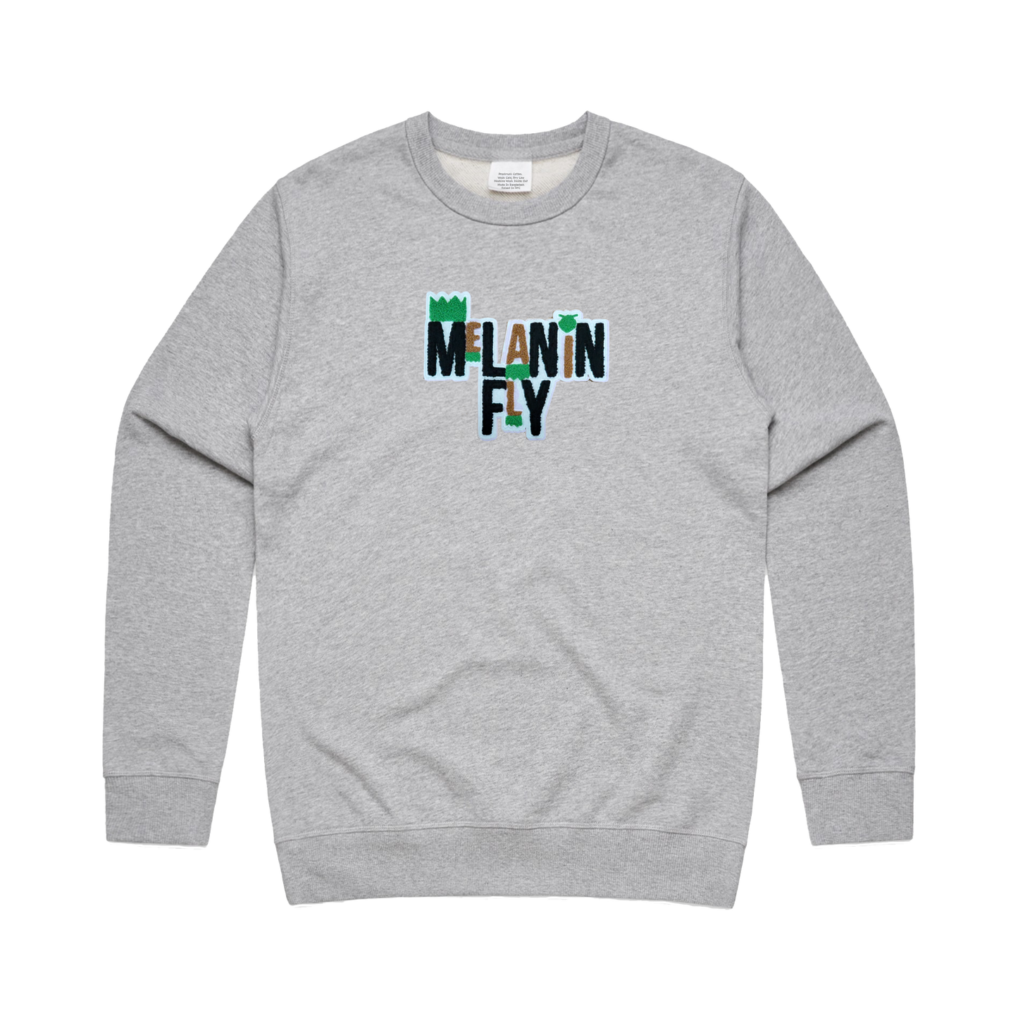 Melanin Fly Words Chenille Patch Unisex Sweatshirt