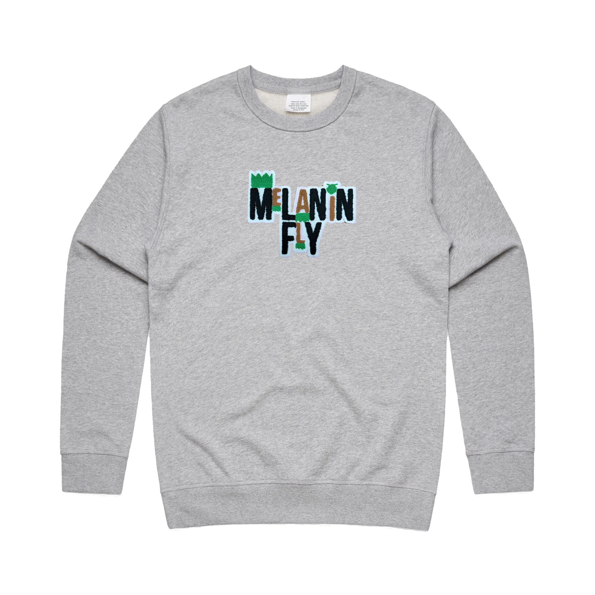 Melanin Fly Words Chenille Patch Unisex Sweatshirt