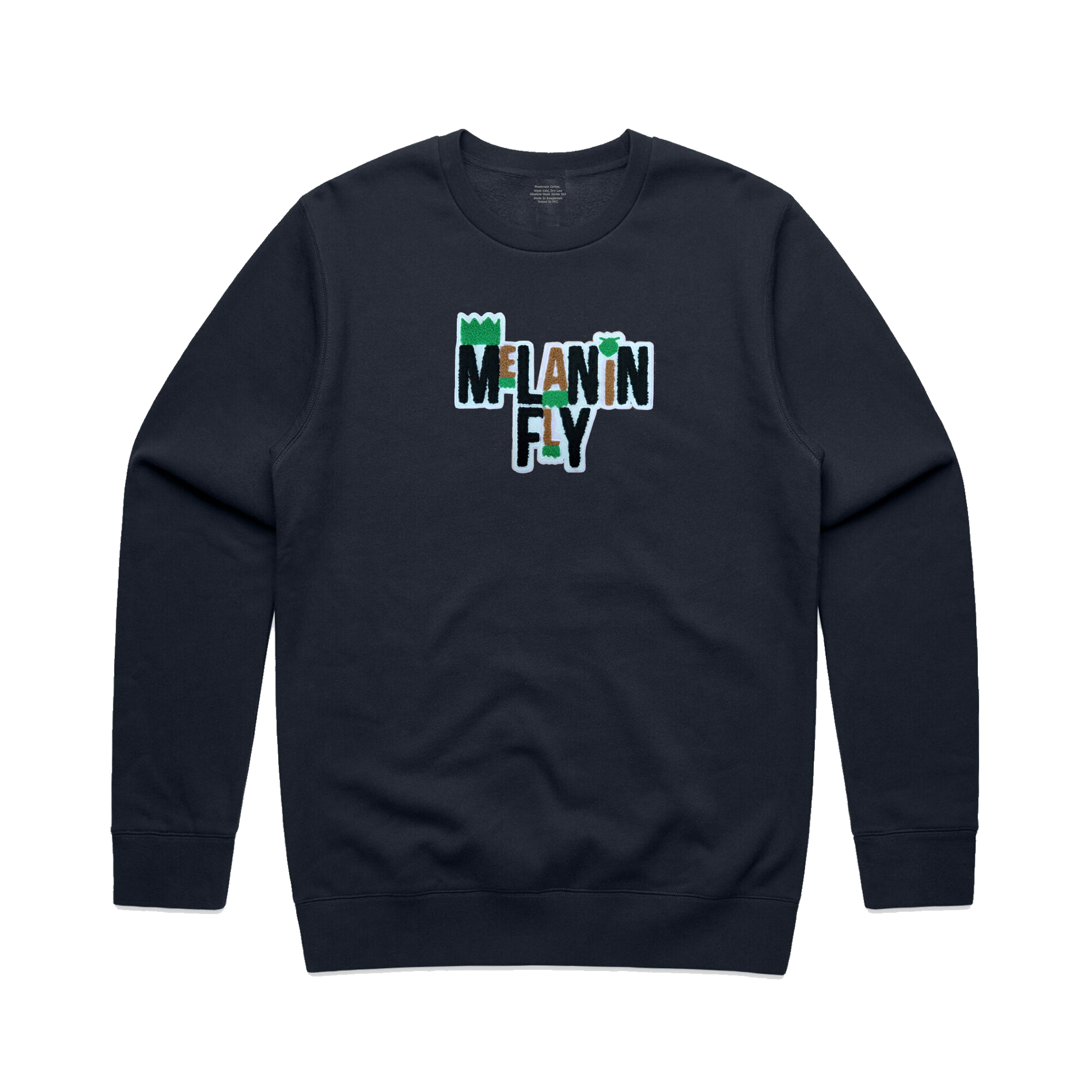 Melanin Fly Words Chenille Patch Unisex Sweatshirt