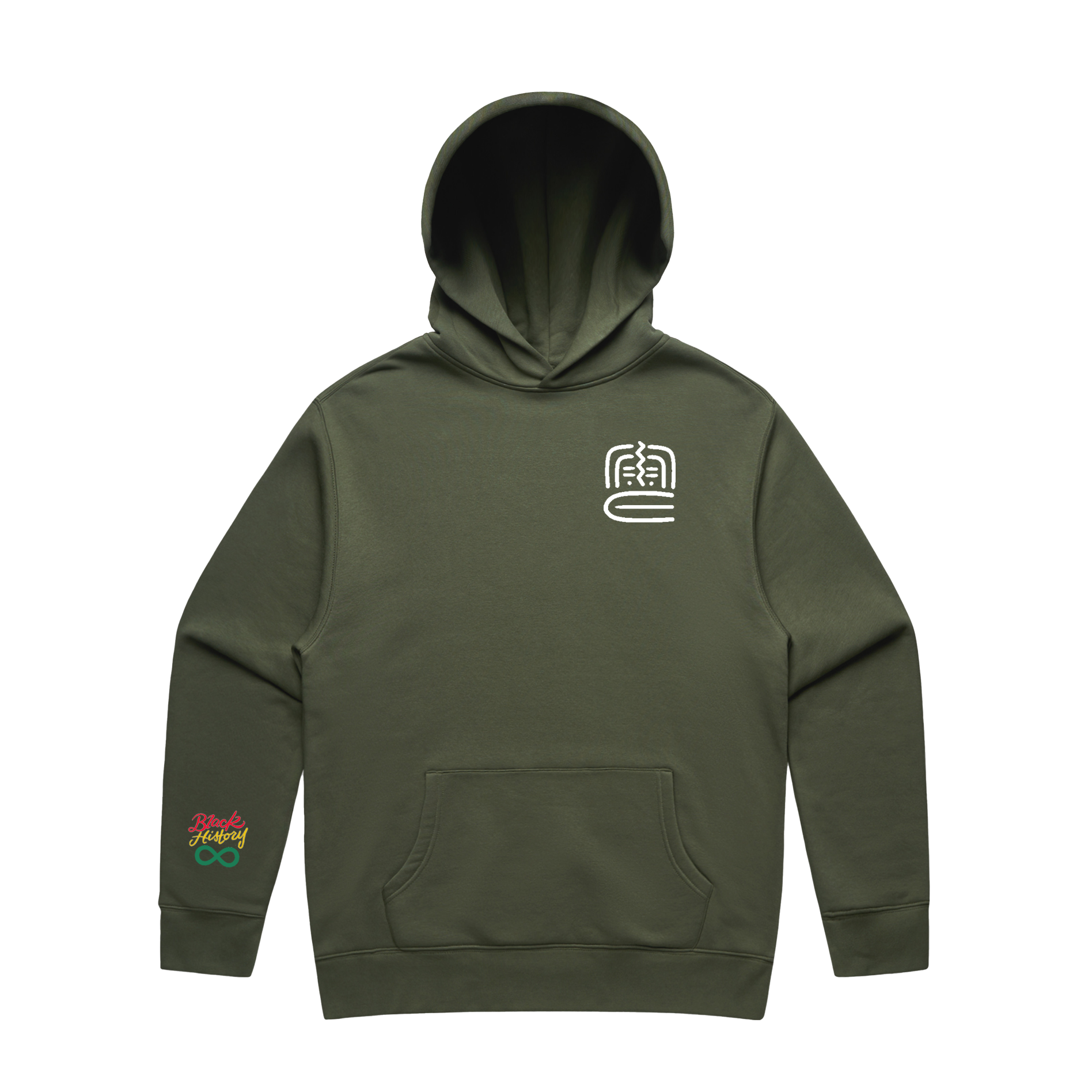 Tribal Mask Unisex Pullover- Alpine Green