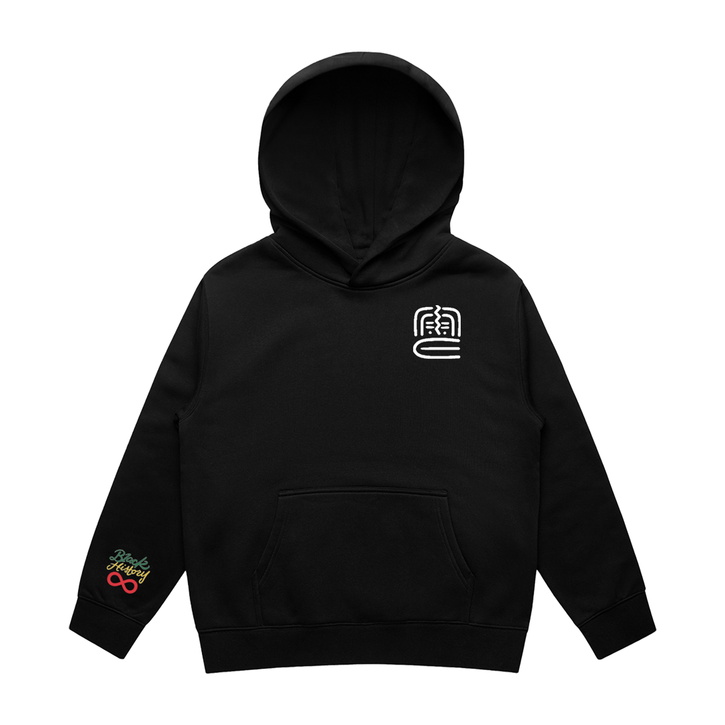 Tribal Mask Youth Pullover- Black