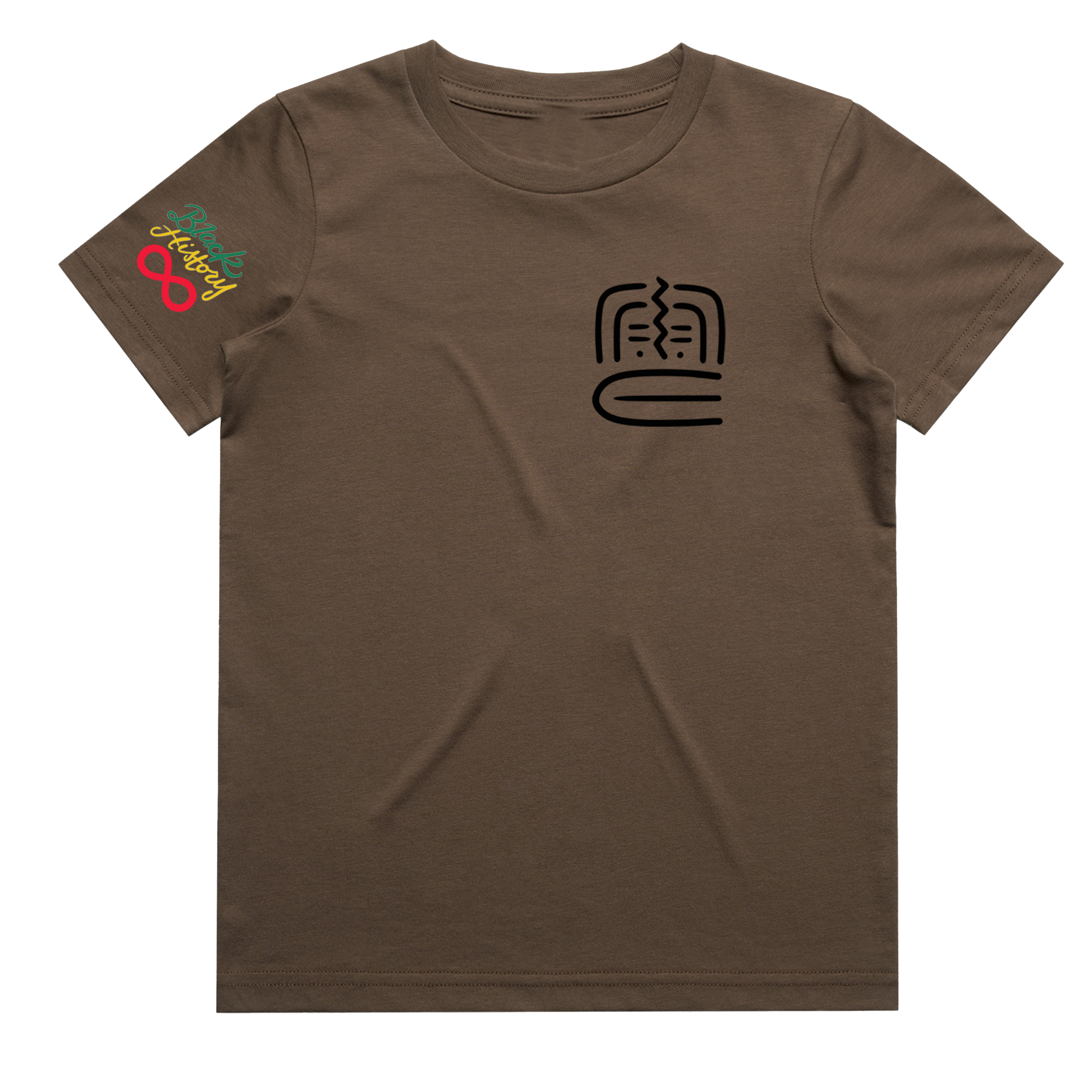 Tribal Mask Kids T-Shirt - Walnut