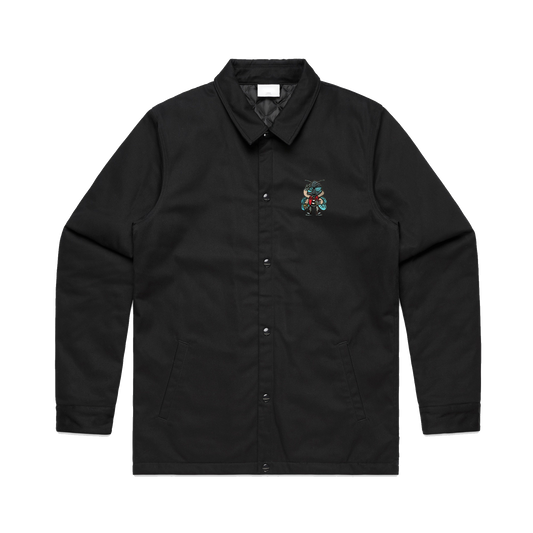 Fly Guy Embroidered Unisex Work Jacket - Black