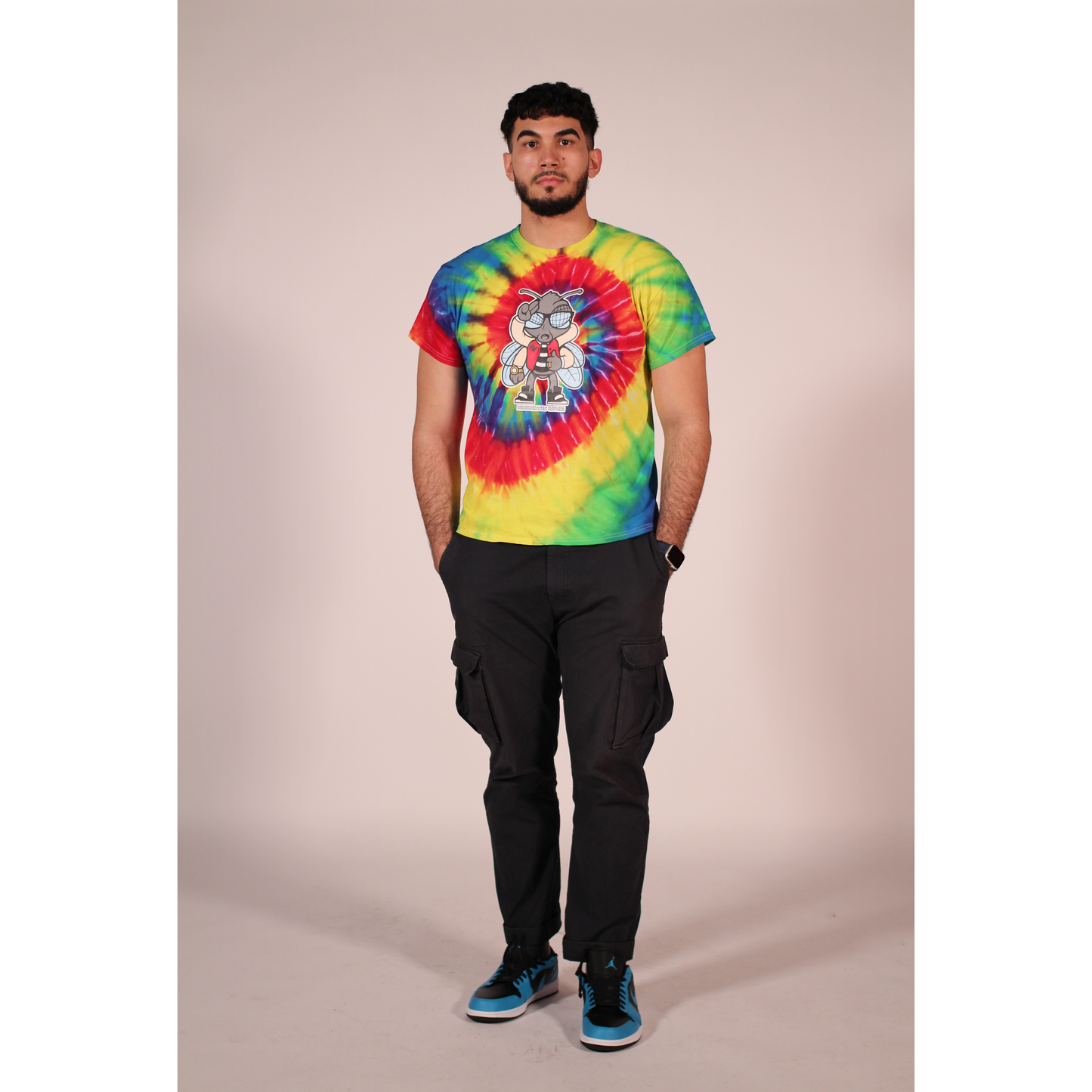 Fly Guy Unisex T-Shirt - Tie Dyed Rainbow Spiral