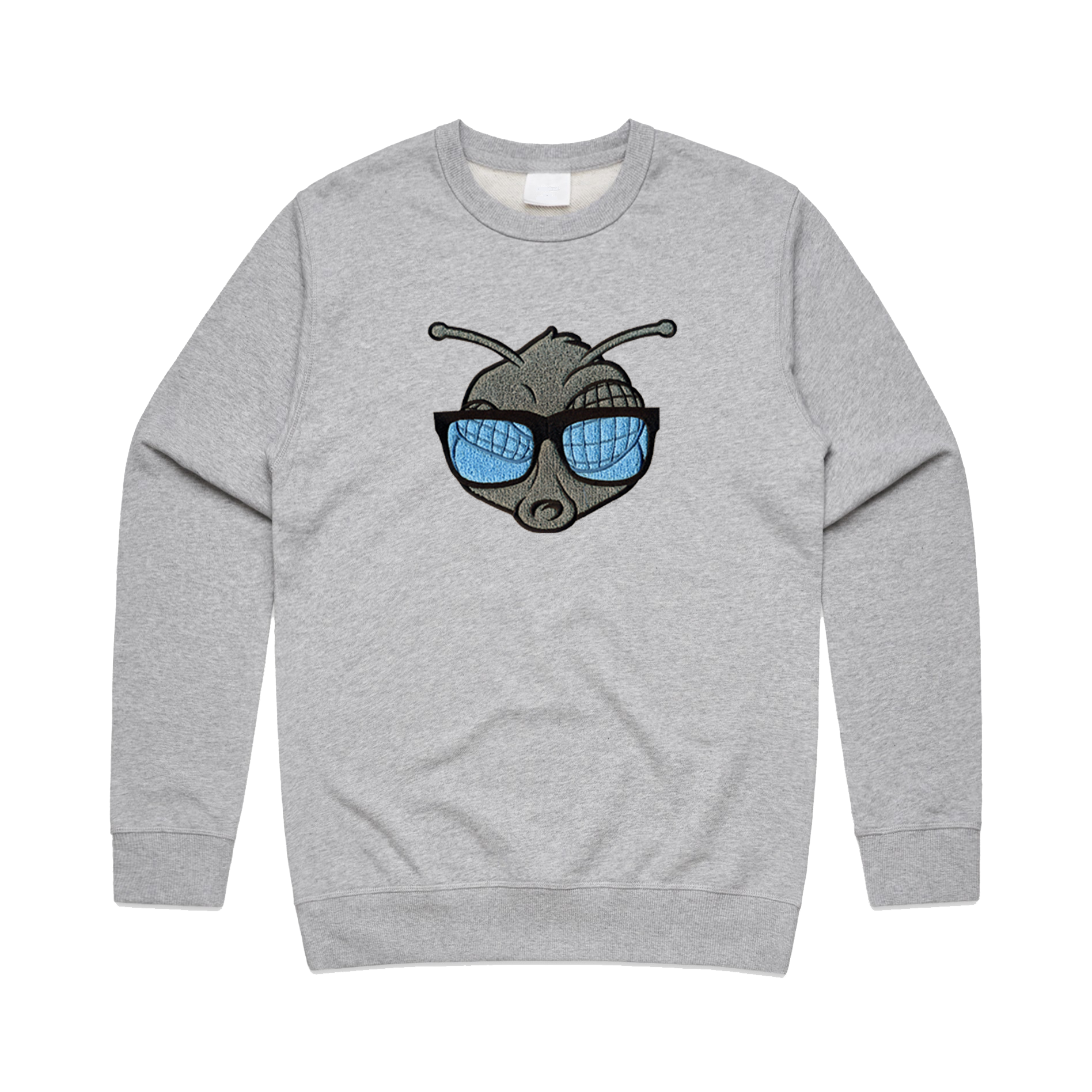 H.F.I.C Chenille Patch Unisex Sweatshirt - Heather Grey