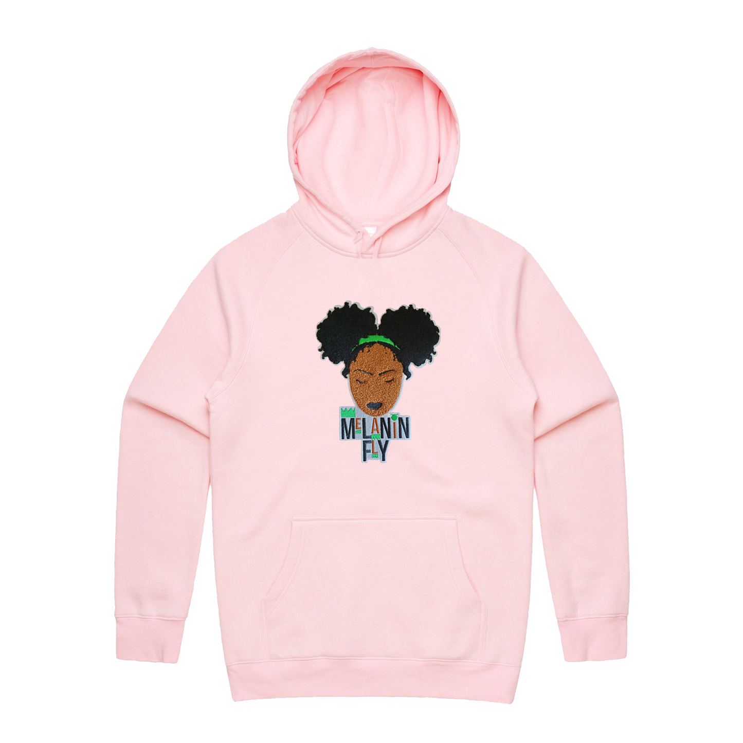 Melanin Fly Chenille Patch Unisex Pullover - Pink