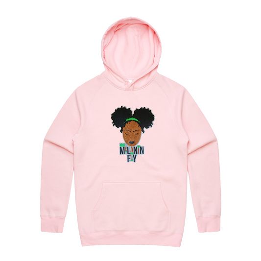 Melanin Fly Chenille Patch Unisex Pullover - Pink