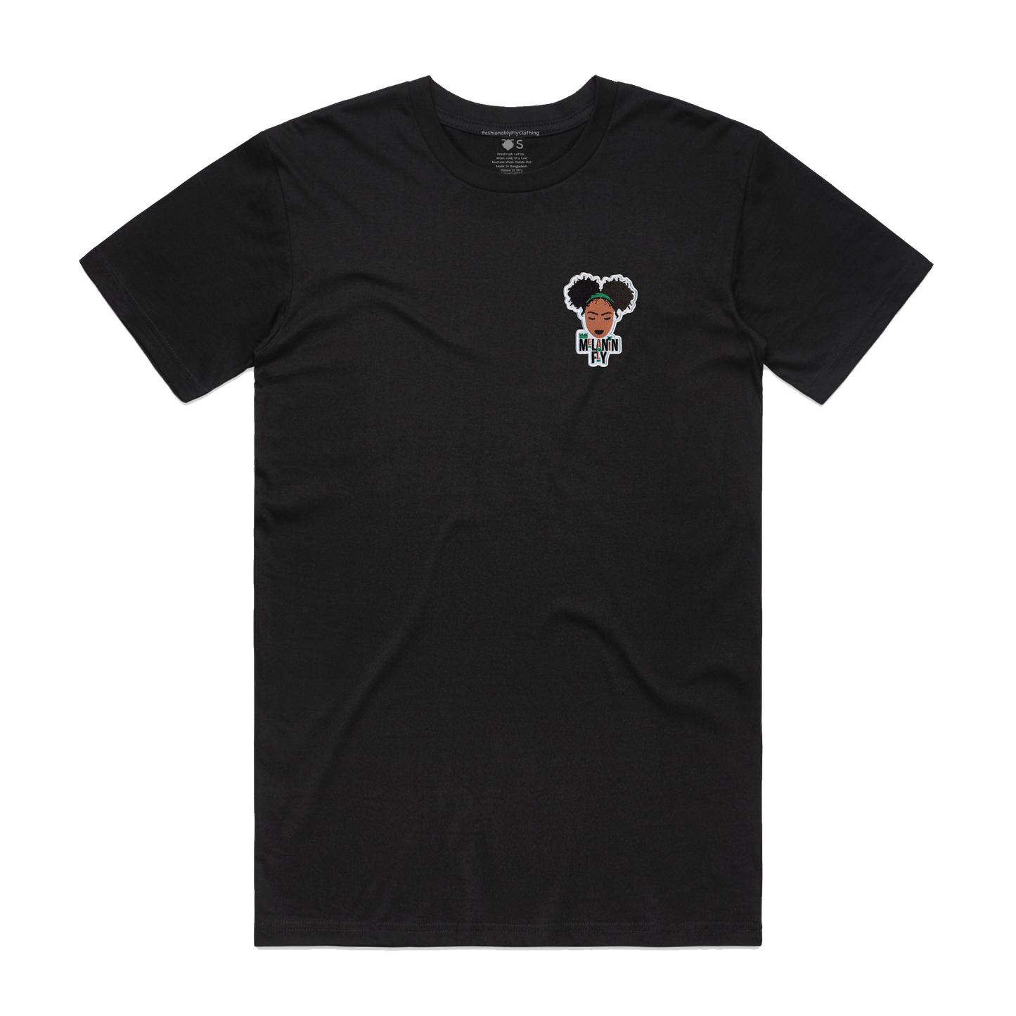 Melanin Fly Patch Unisex T-Shirt - Black