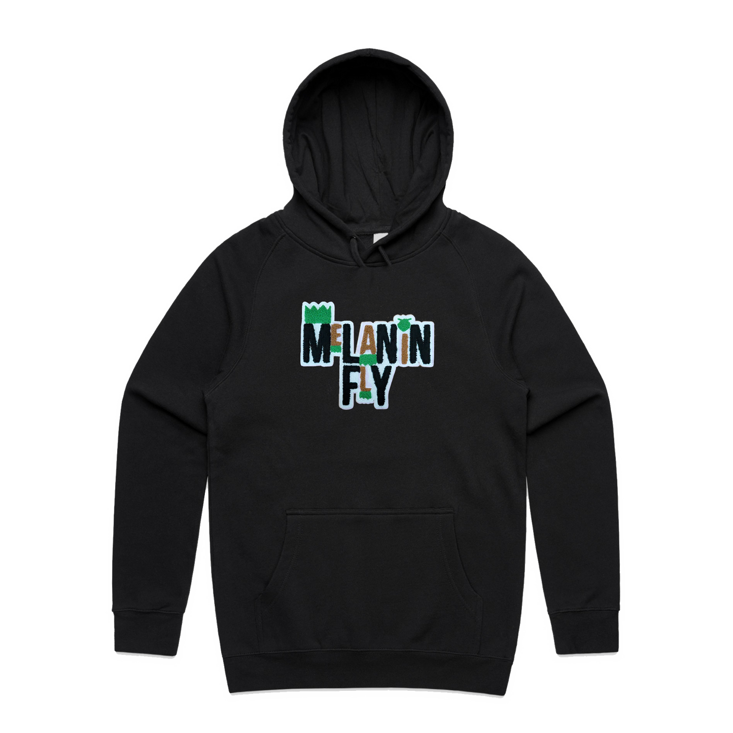 Melanin Fly Words Chenille Patch Unisex Pullover