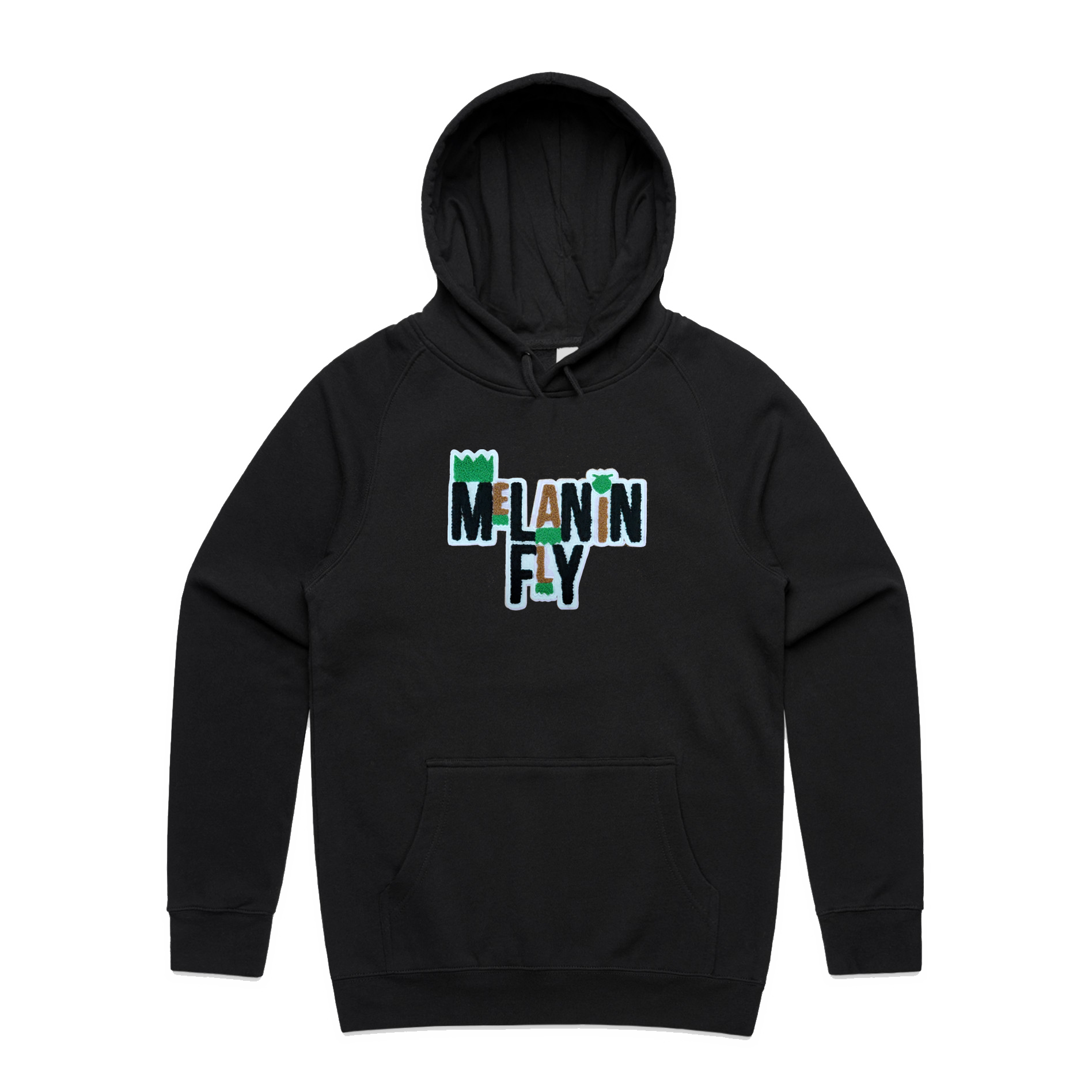 Melanin Fly Words Chenille Patch Unisex Pullover