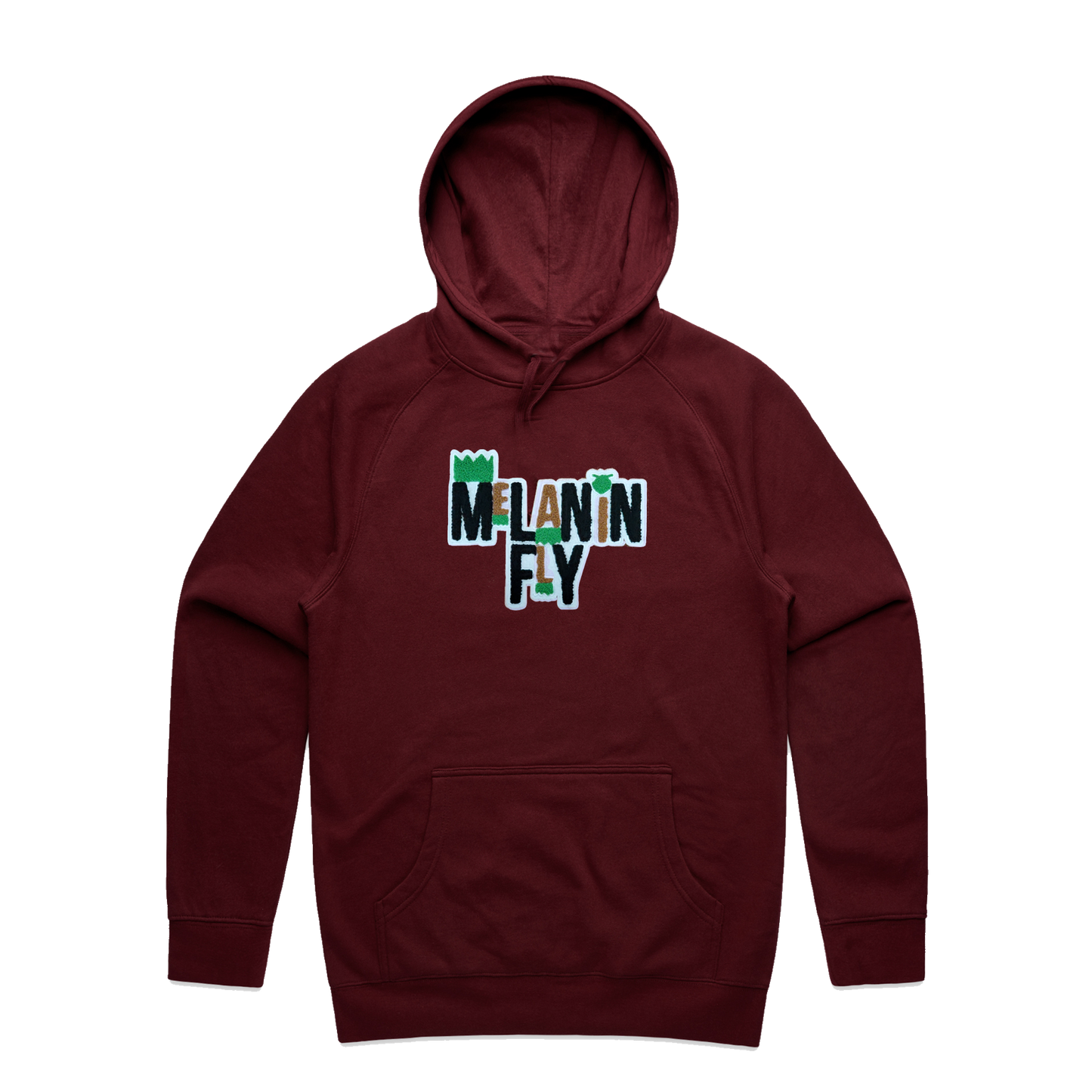 Melanin Fly Words Chenille Patch Unisex Pullover