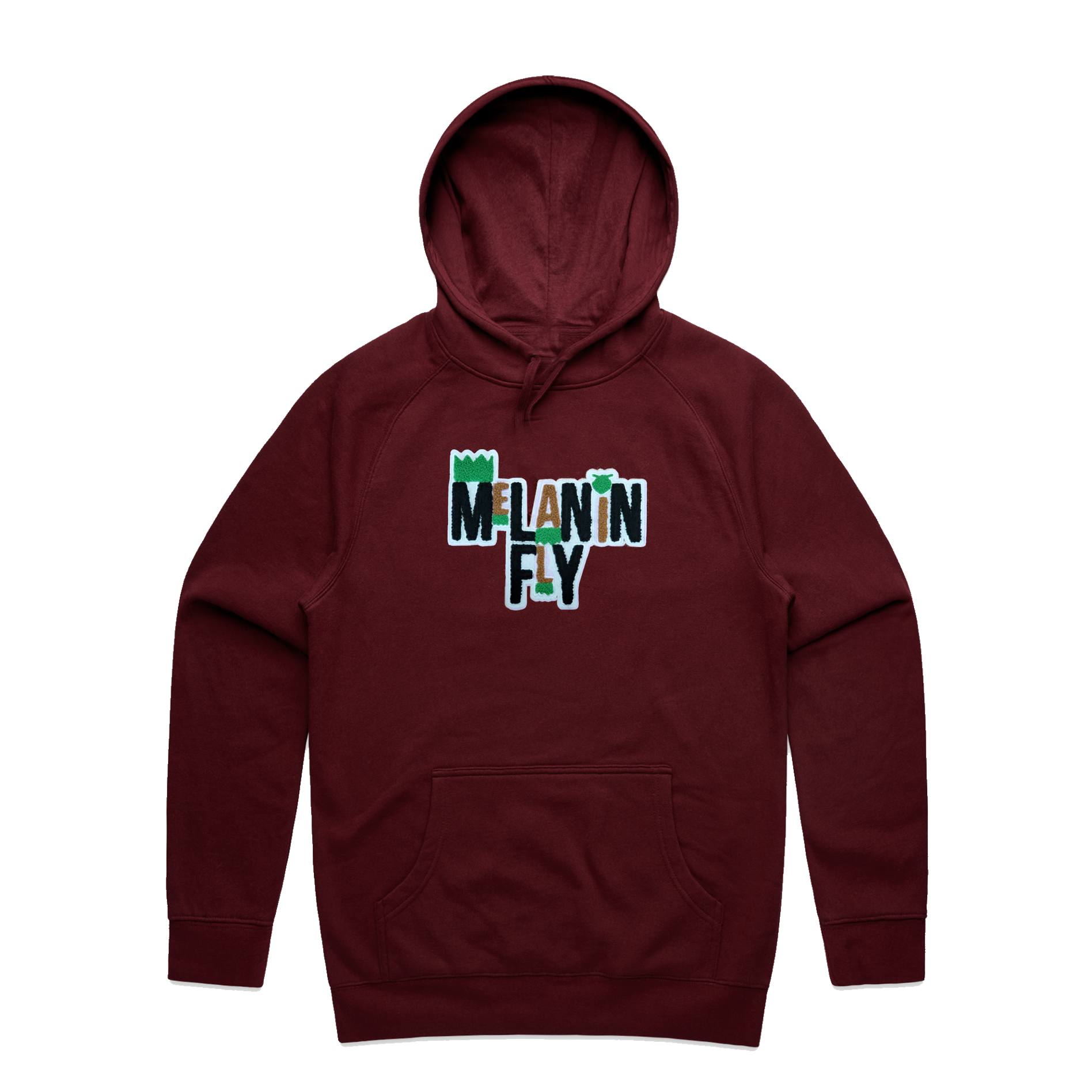 Melanin Fly Words Chenille Patch Unisex Pullover