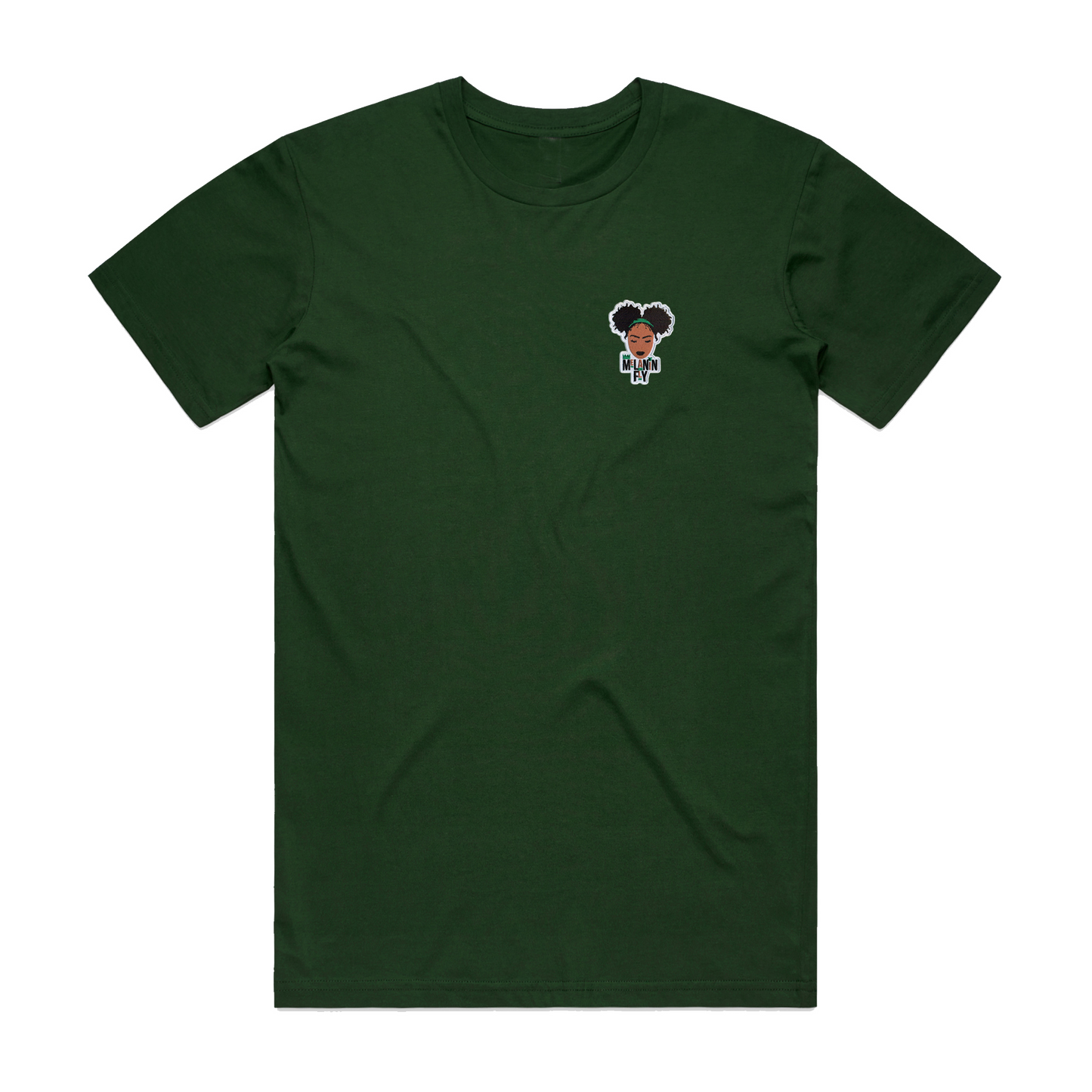Melanin Fly Patch Unisex T-Shirt - Forest Green