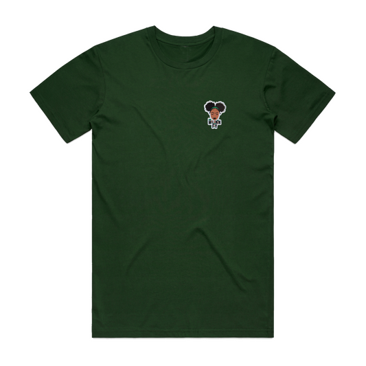 Melanin Fly Patch Unisex T-Shirt - Forest Green