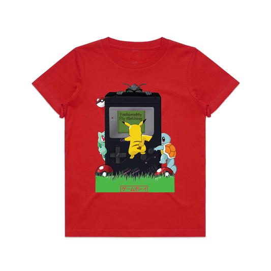 Retro Kids T-Shirt - Fire Red
