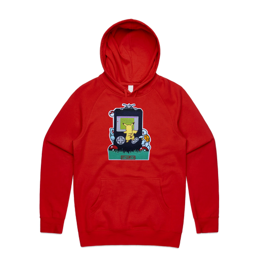 Retro Chenille Patch Unisex Pullover - Fire Red