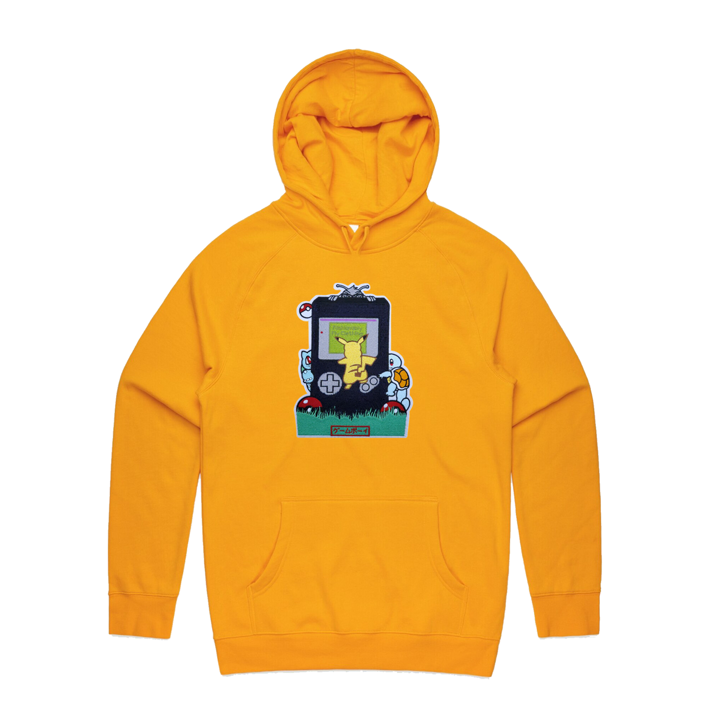 Retro Chenille Patch Unisex Pullover - Yellow Gold