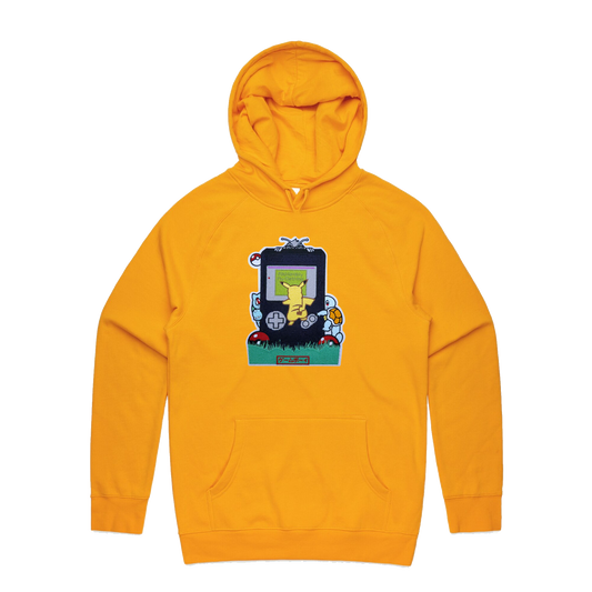 Retro Chenille Patch Unisex Pullover - Yellow Gold