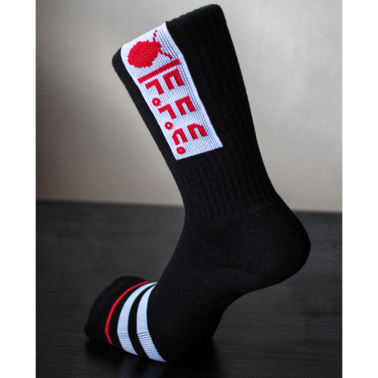 F.F.C. Logo Crew Socks - Black