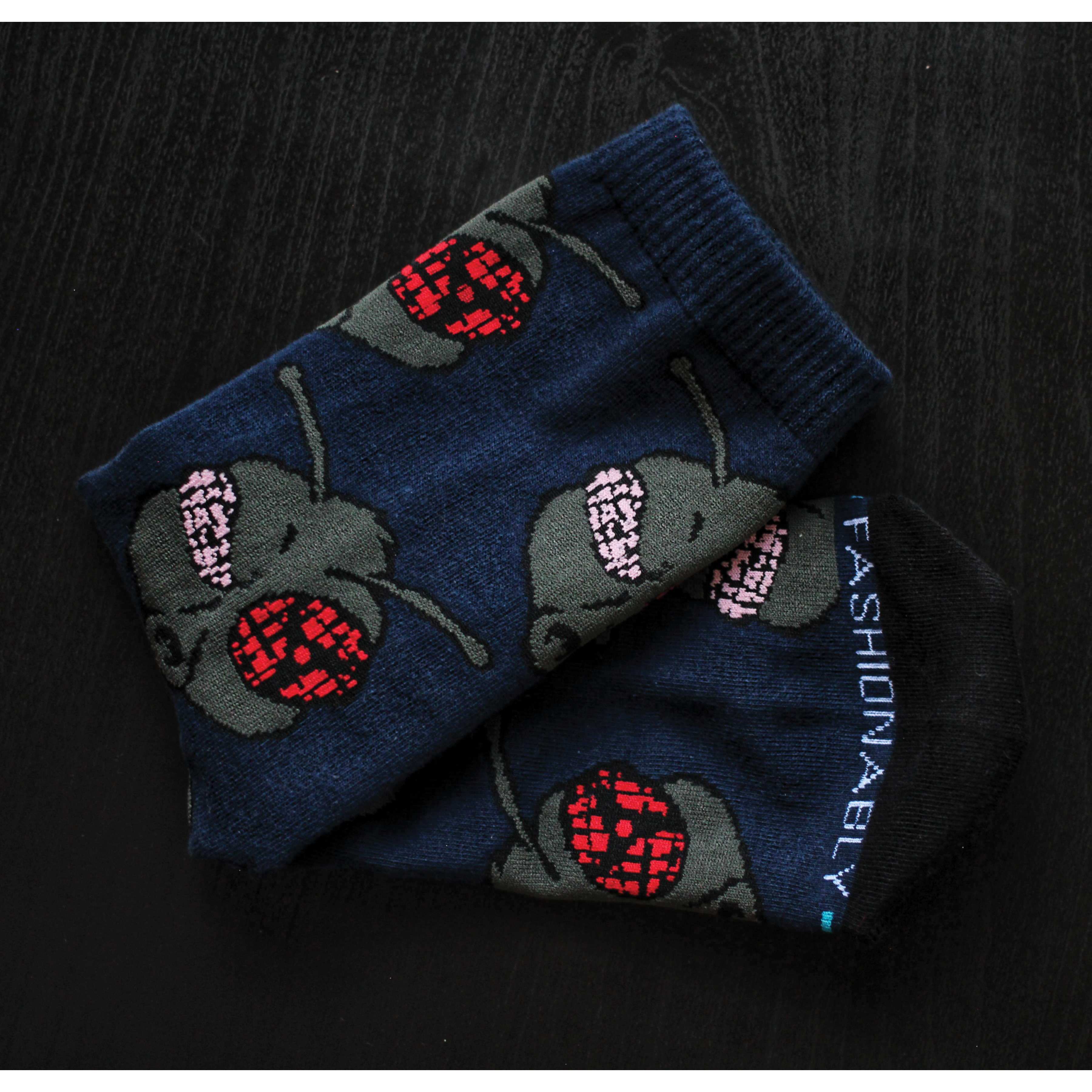 Fly Uchiha Crew Socks - Navy