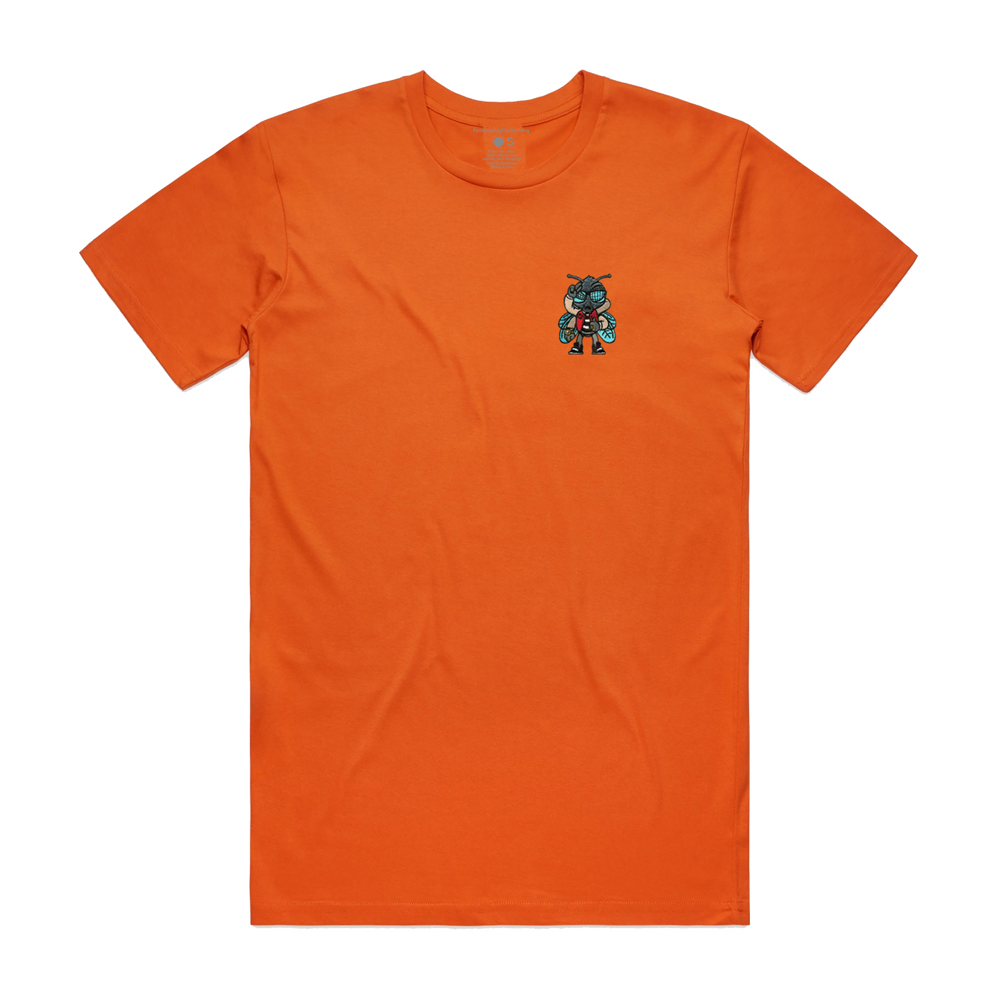 Fly Guy Embroidered Patch Unisex T-Shirt - Orange