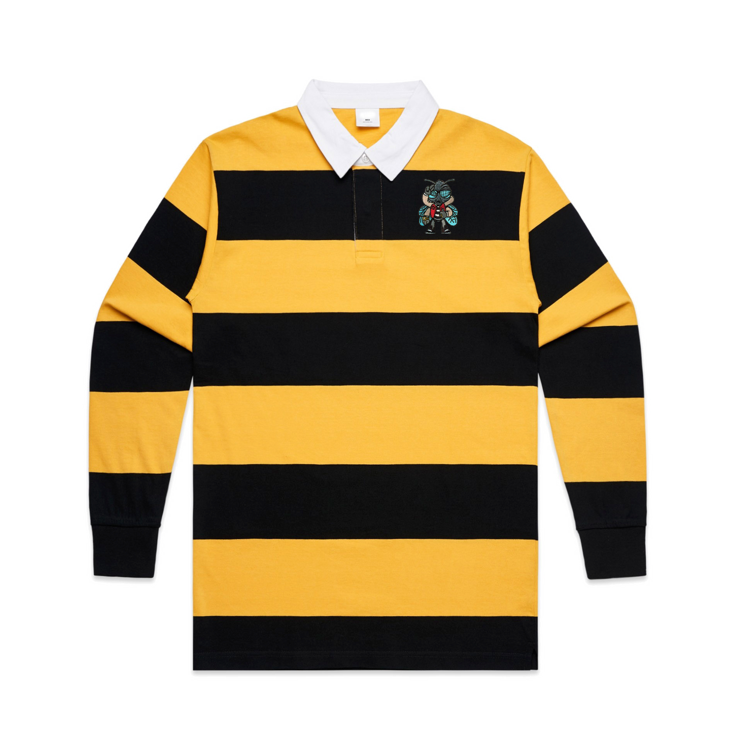 Fly Guy L/S Unisex Rugby - Black/Yellow
